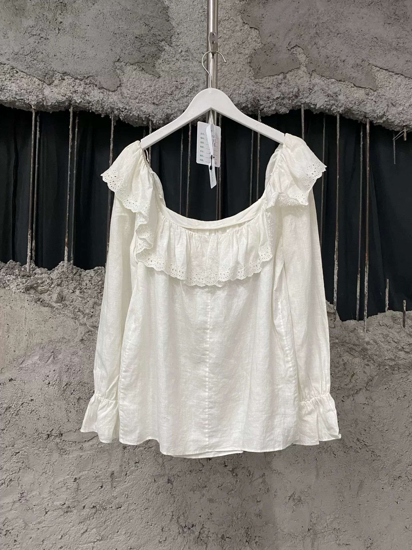 Celine Celine Ruffle Linen Blouse Size 36 Size XS / US 0-2 / IT 36-38 - 3 Thumbnail