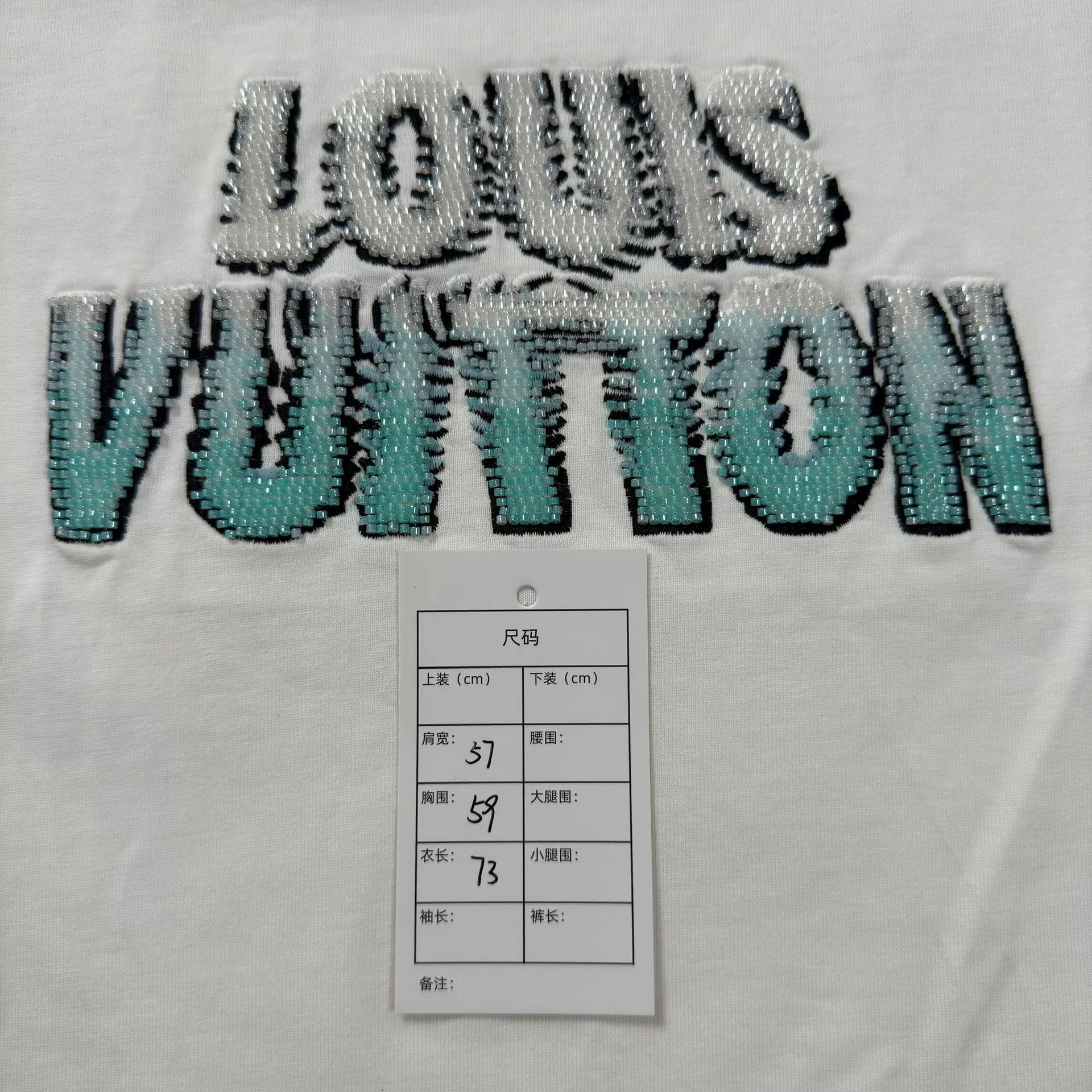 Louis Vuitton Louis Vuitton Beaded Letter T-Shirt XL Size US XL / EU 56 / 4 - 6 Thumbnail