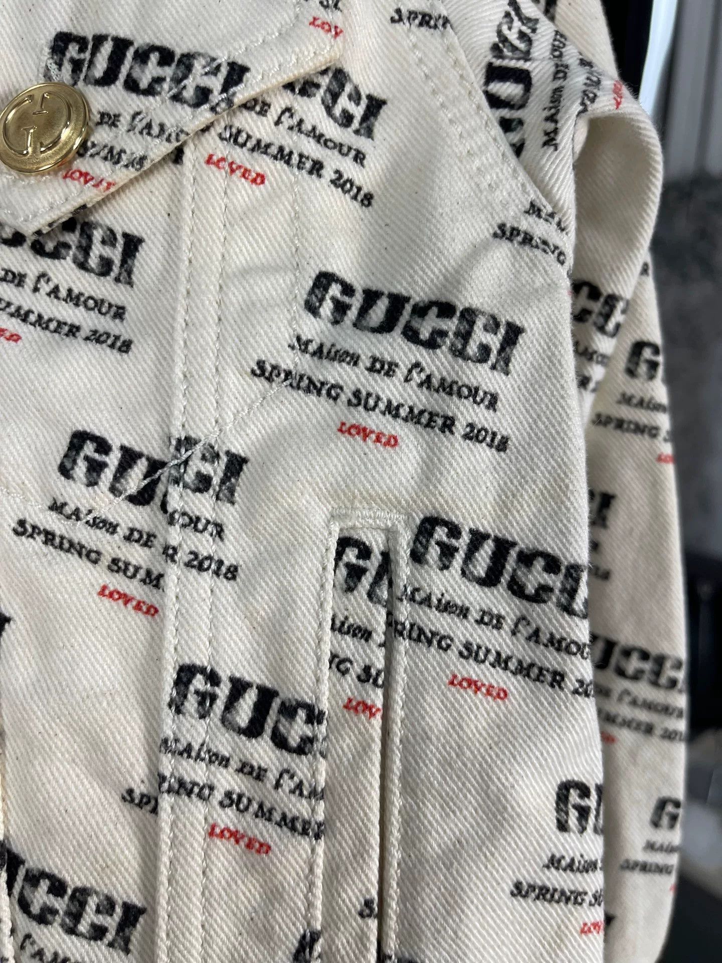 Gucci Gucci Maison De L'Amour Denim Jacket Size 36 Size XS / US 0-2 / IT 36-38 - 7 Thumbnail