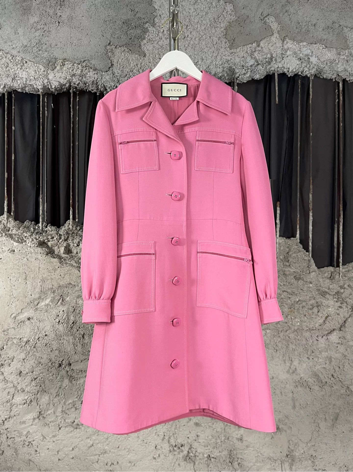 Gucci Gucci Pink Button Front Coat Size 36 Size XS / US 0-2 / IT 36-38 - 2 Thumbnail
