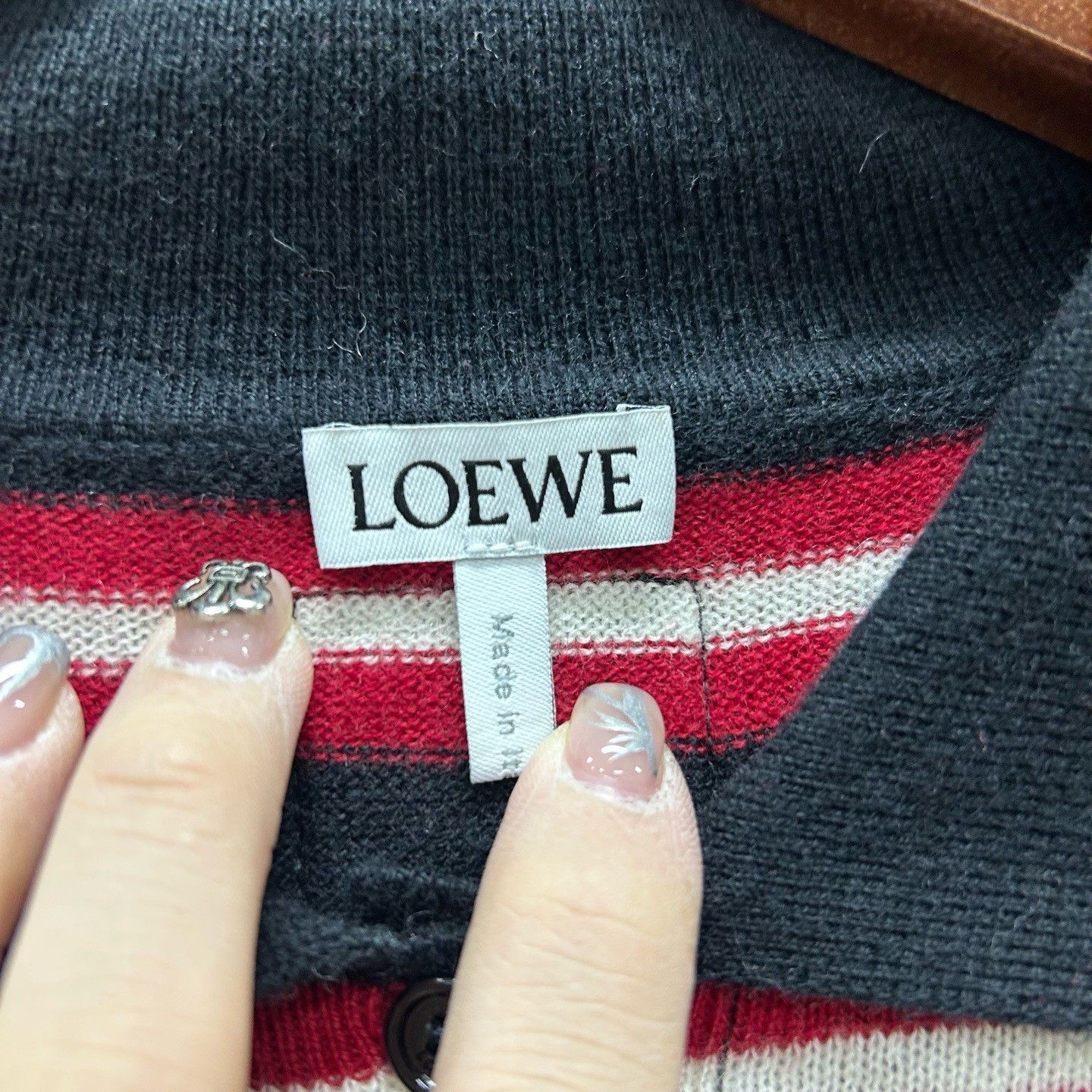 Loewe LOEWE Striped Wool Polo Sweater Size S Size US S / EU 44-46 / 1 - 4 Thumbnail