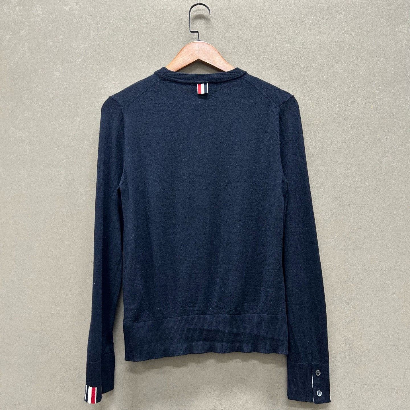Thom Browne Thom Browne Navy Wool Crewneck Sweater Size 1 Size US S / EU 44-46 / 1 - 3 Thumbnail