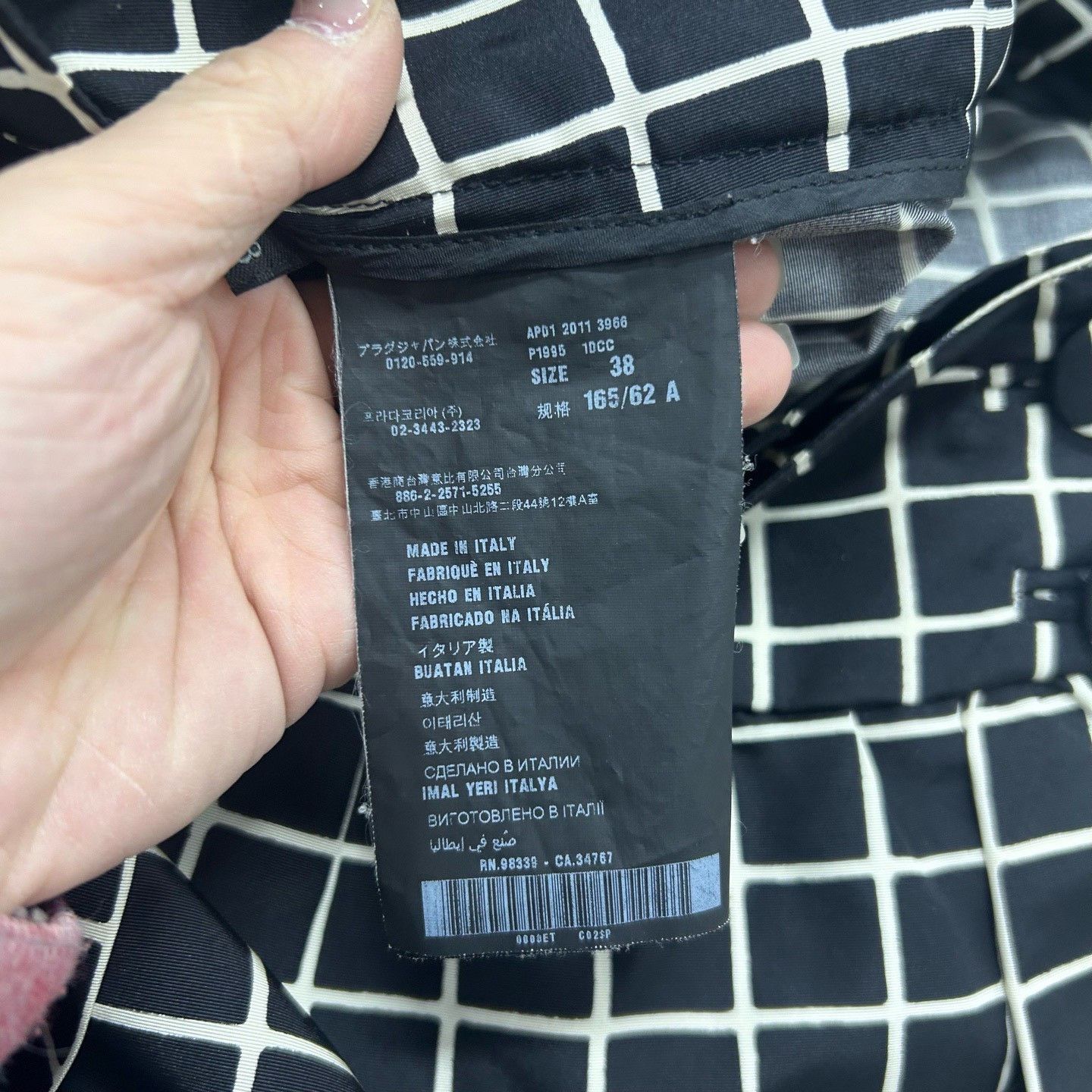 Prada Prada Checkered Mini Skirt Size 38 Size 26" / US 2 / IT 38 - 5 Thumbnail