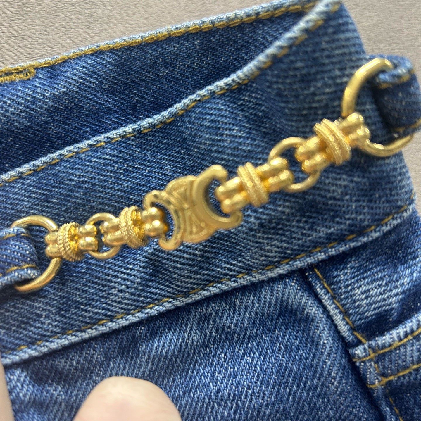 Celine Celine Triomphe Chain Jeans Size 28 Size 28" / US 6 / IT 42 - 4 Thumbnail