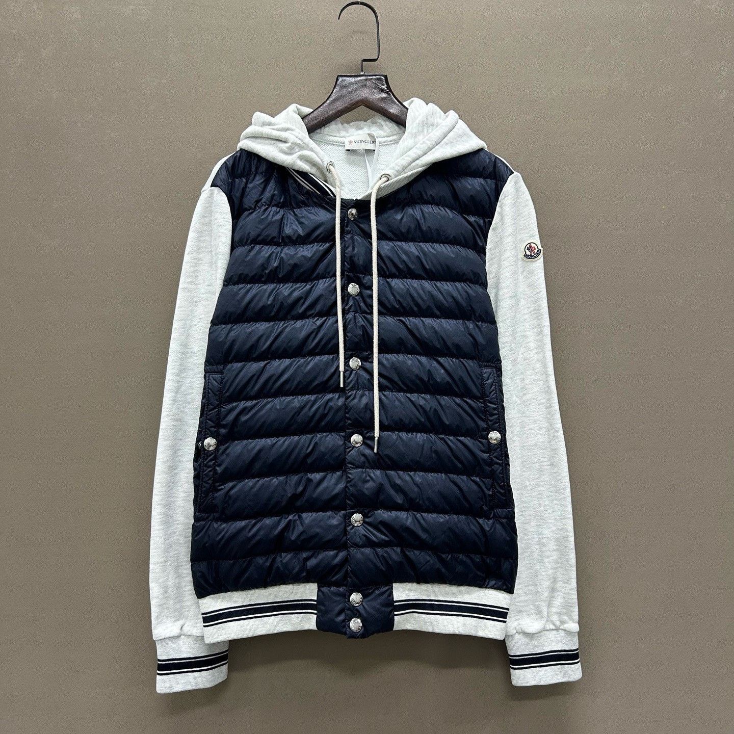 Moncler Moncler Quilted Hybrid Hoodie Size M Size US M / EU 48-50 / 2 - 2 Thumbnail