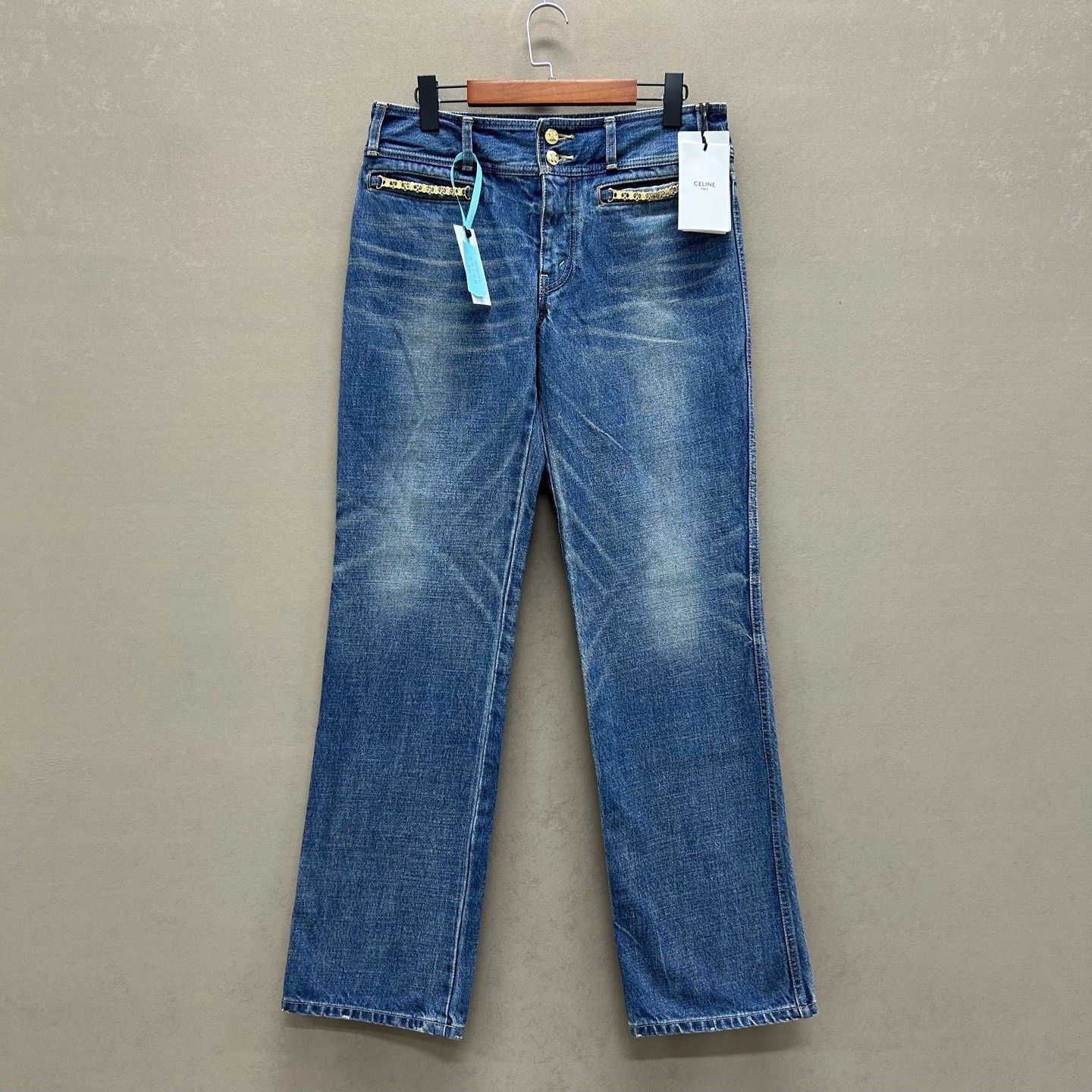 Celine Celine Triomphe Chain Jeans Size 29 Size 29" - 2 Thumbnail