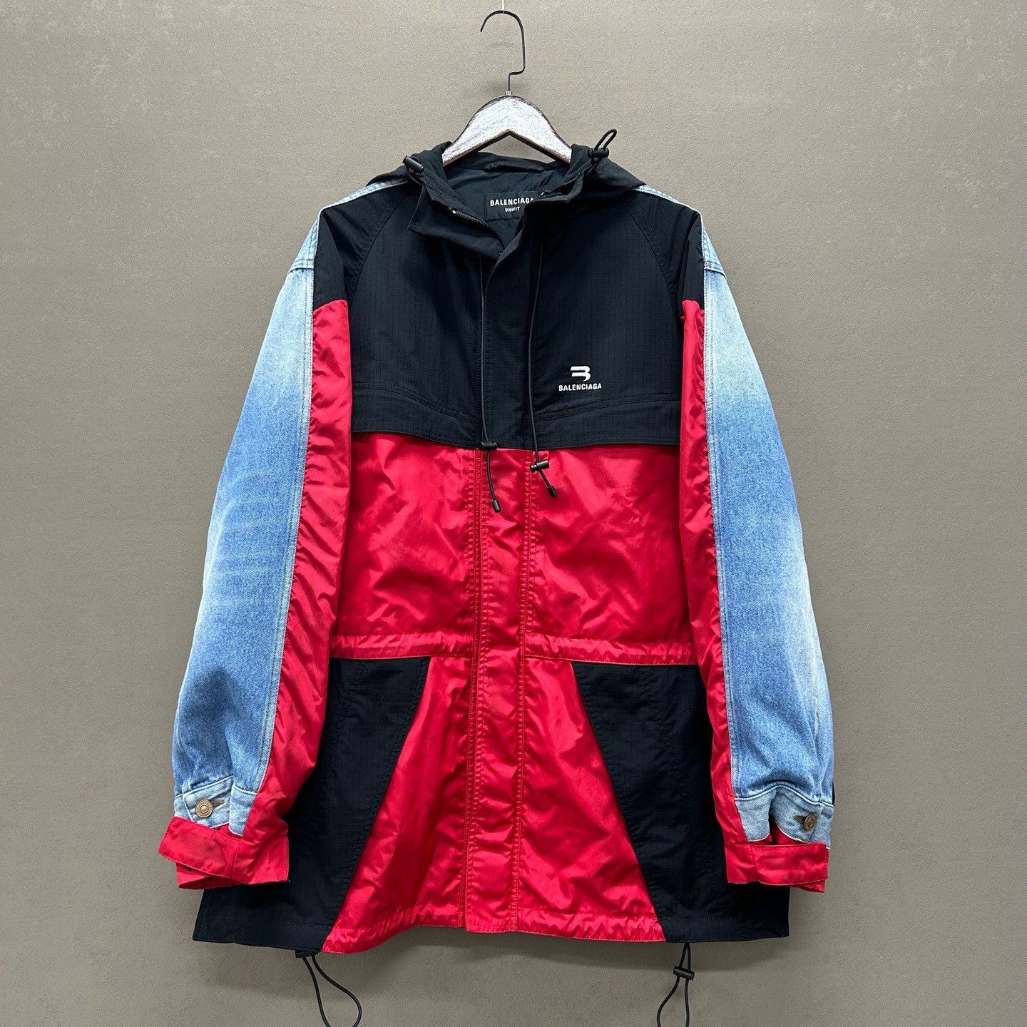 Balenciaga Balenciaga Denim Panel Windbreaker Jacket Size XXS Size US XXS / EU 40 - 2 Thumbnail