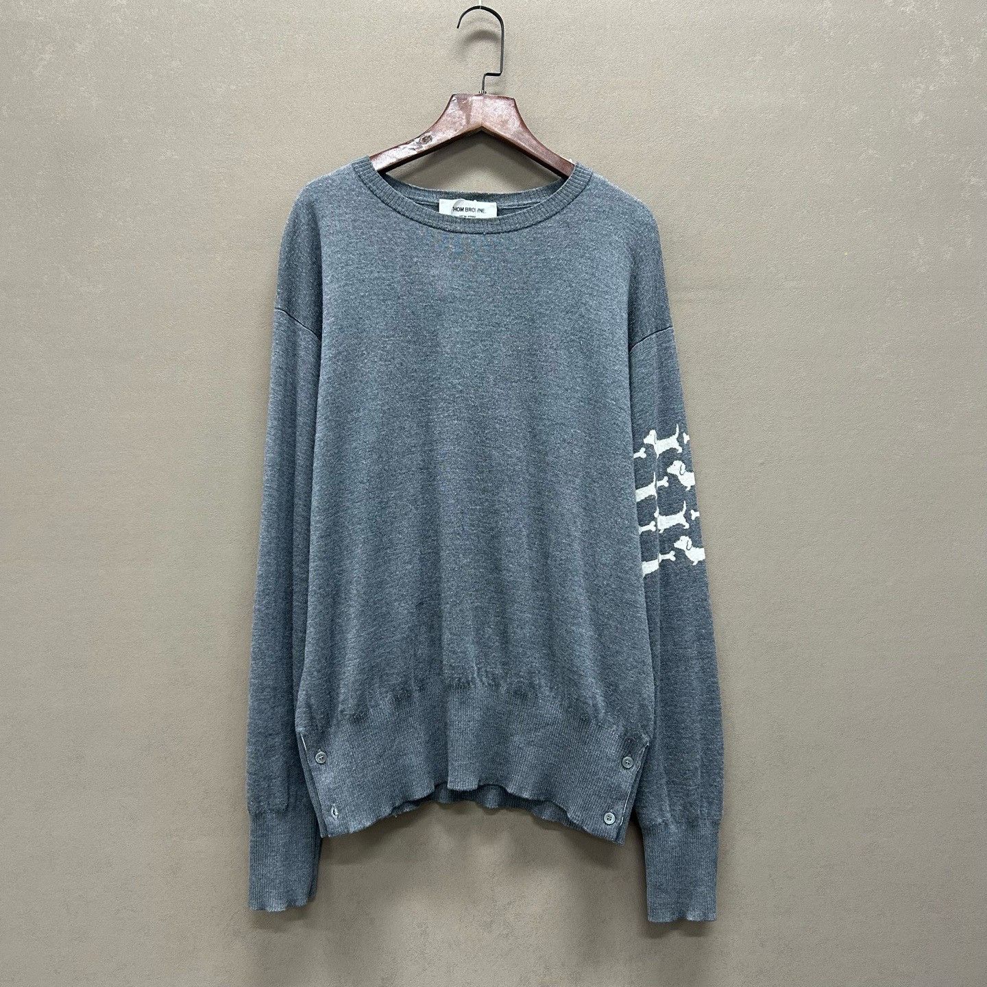 Thom Browne Thom Browne Dog Pattern Knit Sweater Size 3 Size US L / EU 52-54 / 3 - 2 Thumbnail