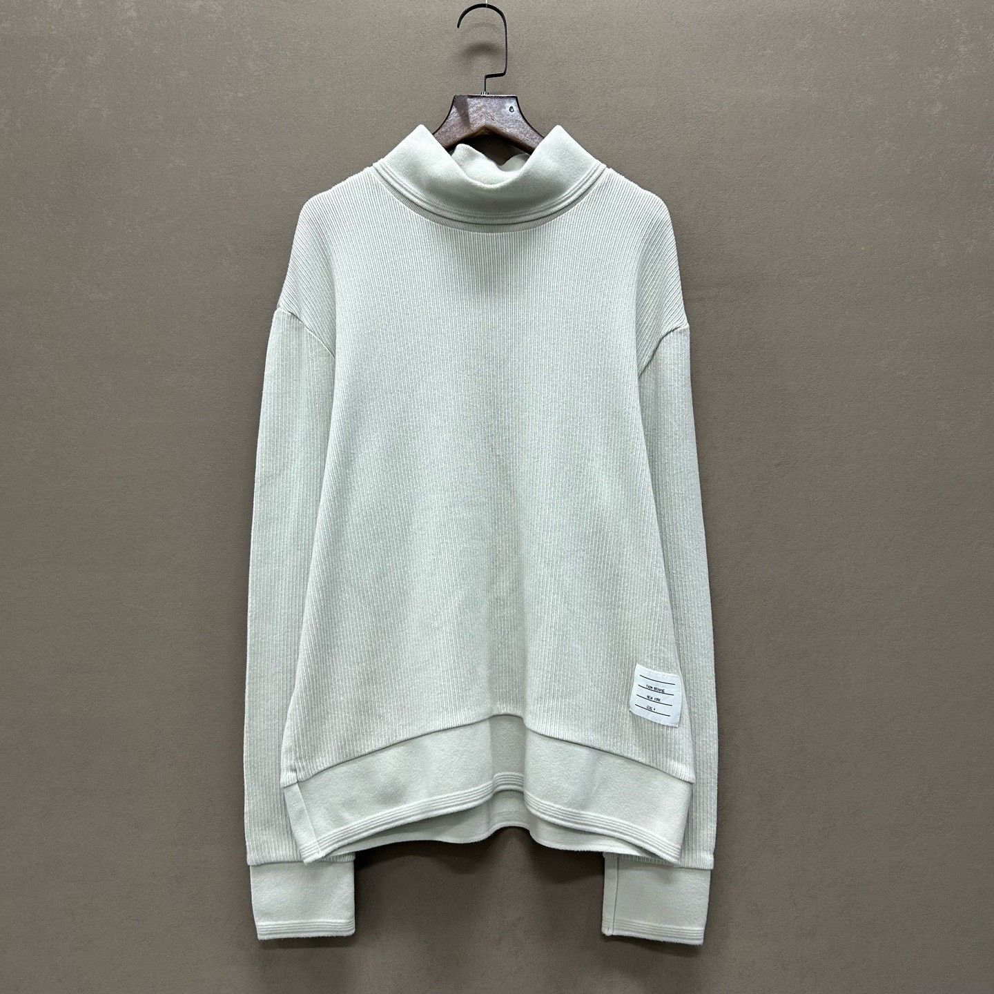 Thom Browne Thom Browne Ribbed Mock Neck Sweater Size 4 Size US XL / EU 56 / 4 - 2 Thumbnail