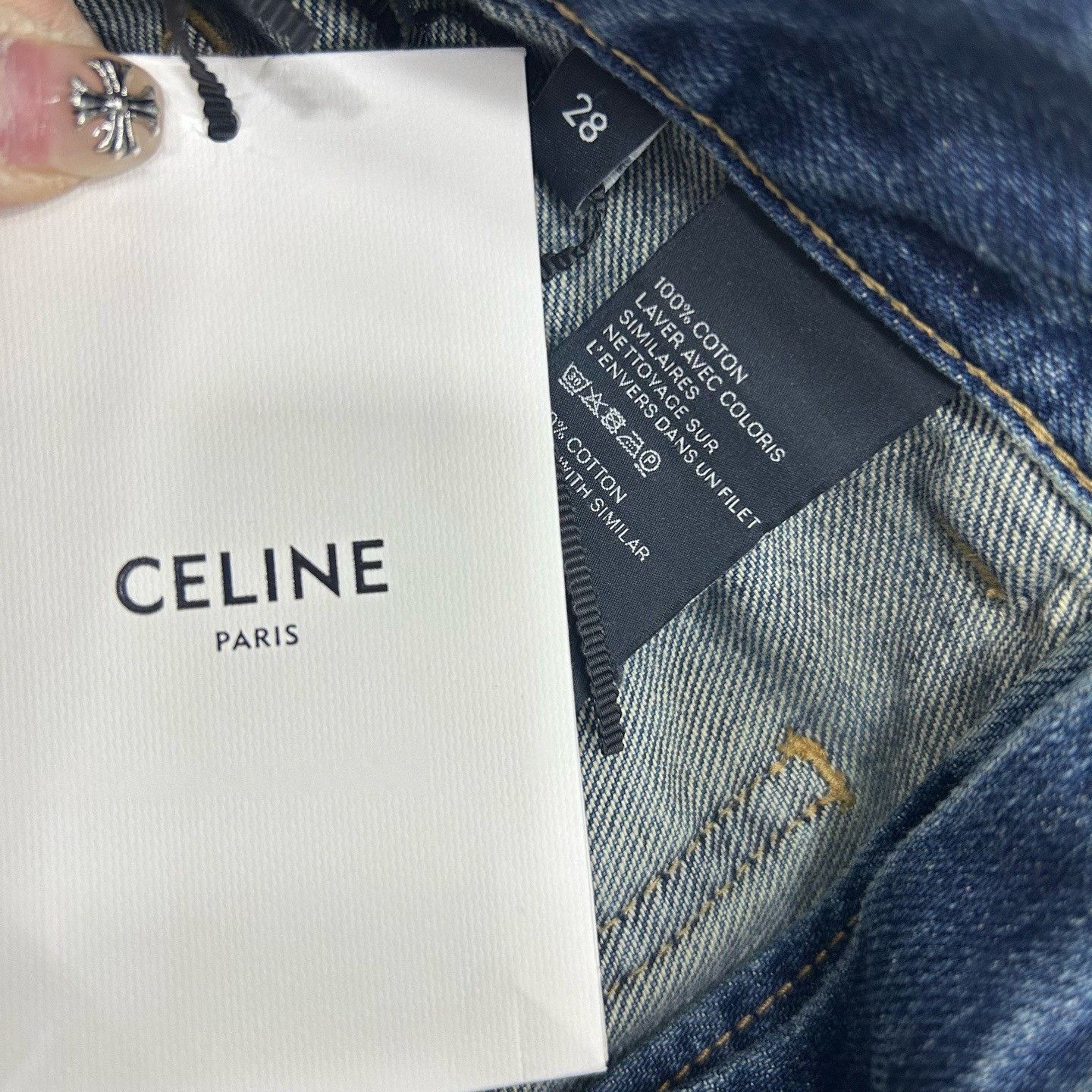 Celine Celine Triomphe Chain Jeans Size 28 Size 28" / US 6 / IT 42 - 6 Thumbnail