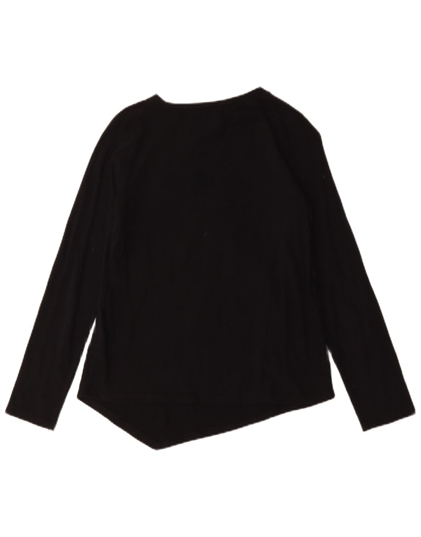 Diesel Girls Asymmetric Graphic Top Long Sleeve 13-14 Years Black C Size L / US 10 / IT 46 - 2 Thumbnail