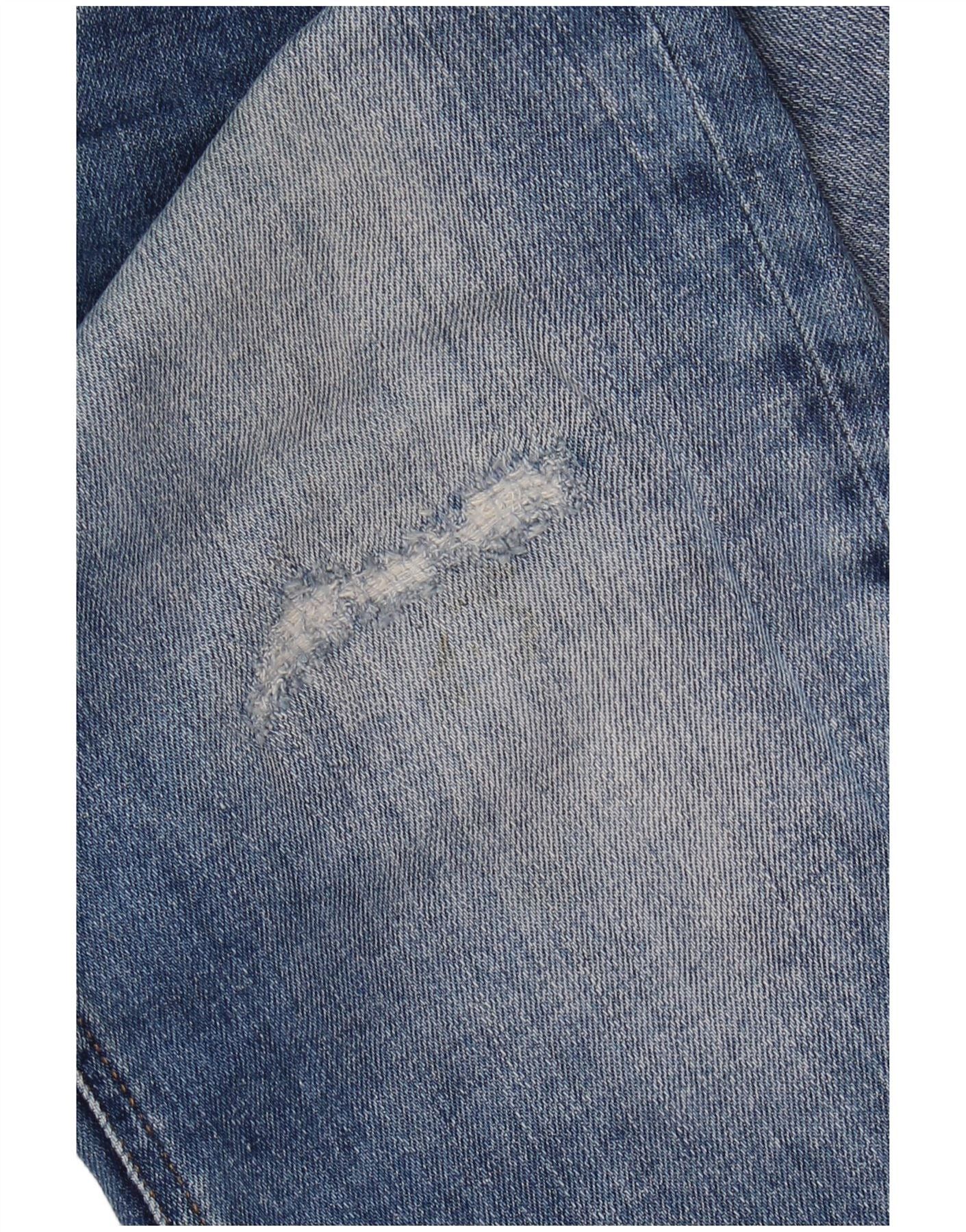 Diesel Womens Sleenker Distressed Skinny Jeans W34 L30 Blue Cotton Size 24" / US 00 / IT 34 - 4 Thumbnail