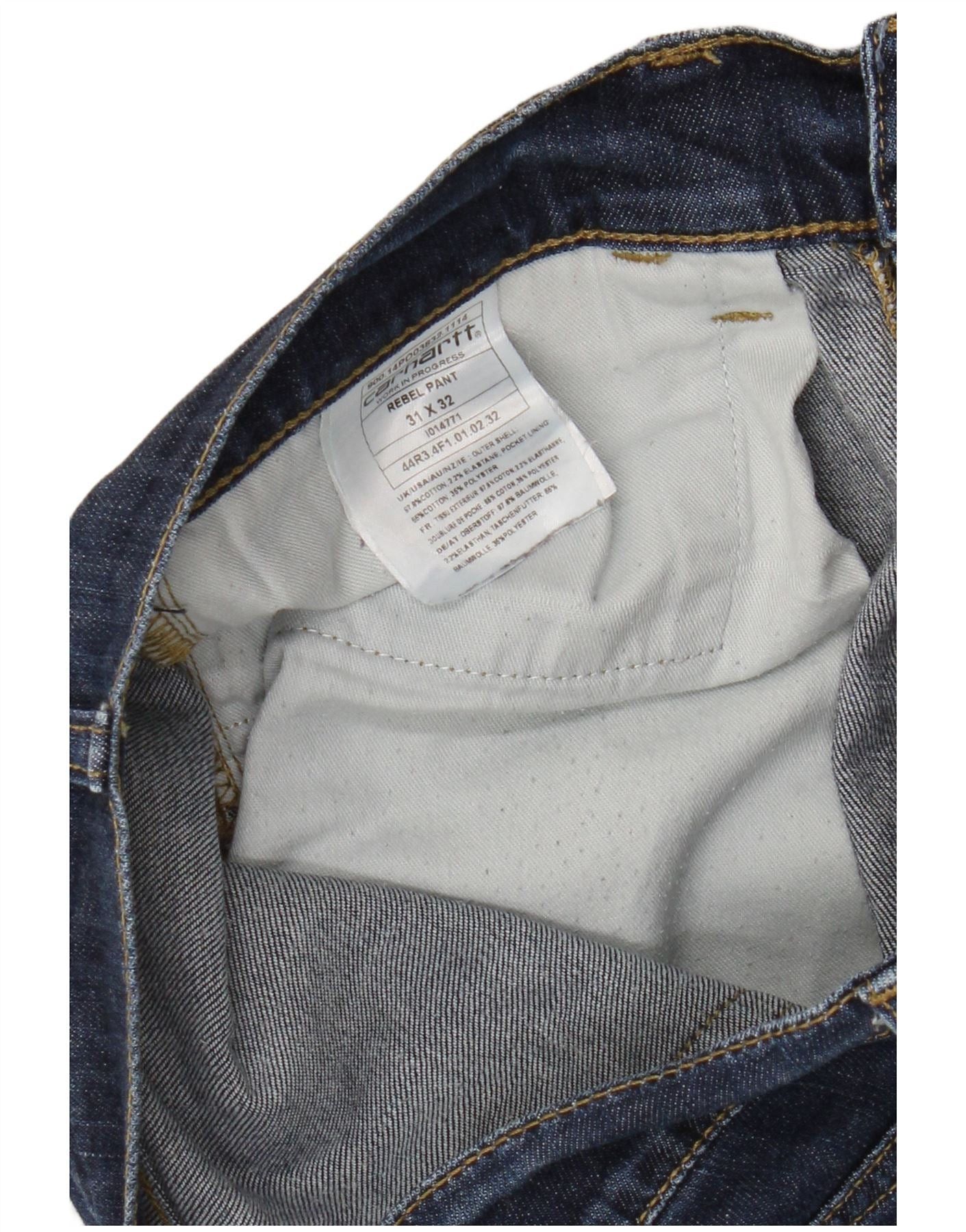 Carhartt Mens Skinny Jeans W31 L32 Blue Cotton Size US 31 - 3 Thumbnail