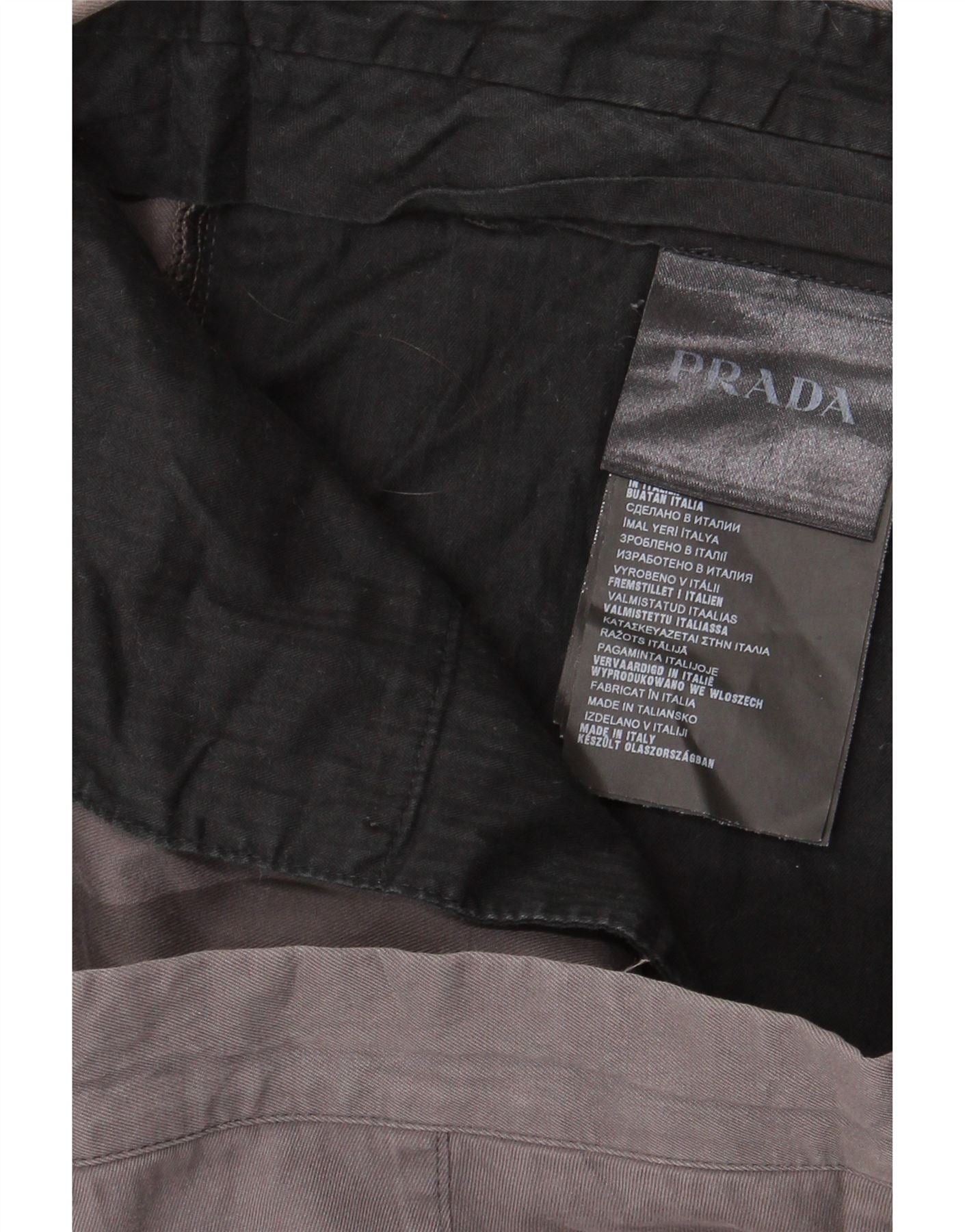 Prada Mens Straight Chino Trousers IT 54 2XL W36 L29 Grey Cotton Size US 32 / EU 48 - 4 Thumbnail