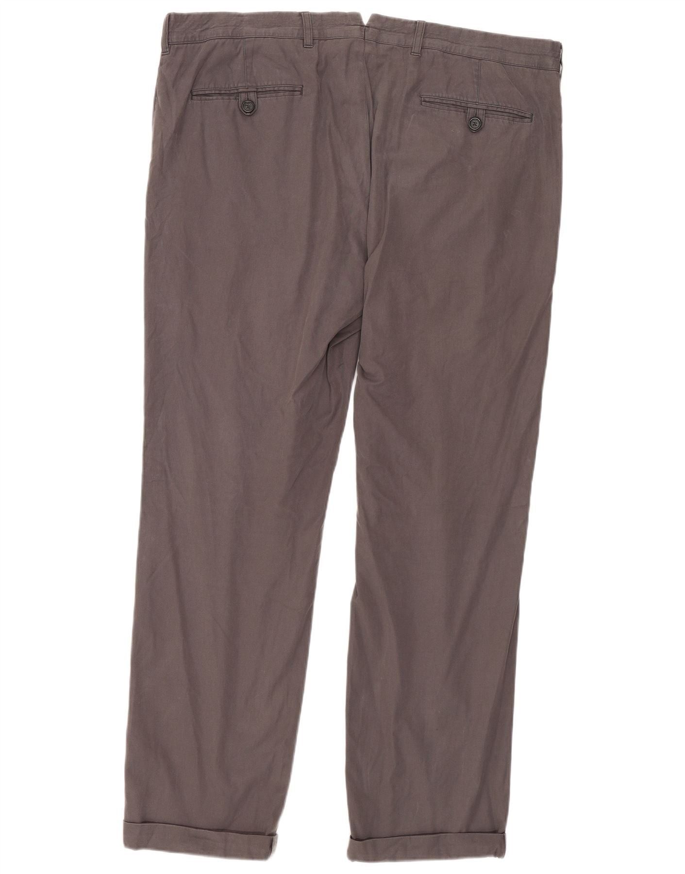 Prada Mens Straight Chino Trousers IT 54 2XL W36 L29 Grey Cotton Size US 32 / EU 48 - 2 Thumbnail