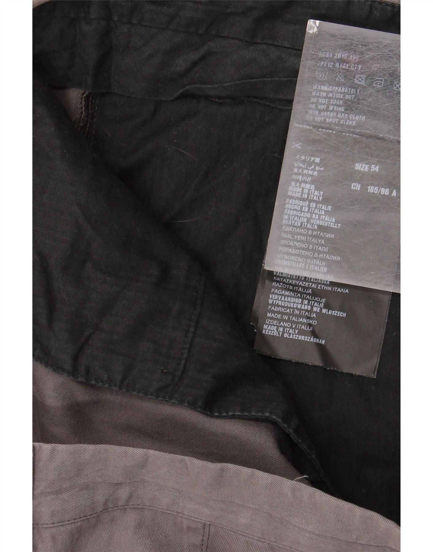 Prada Mens Straight Chino Trousers IT 54 2XL W36 L29 Grey Cotton Size US 32 / EU 48 - 3 Thumbnail