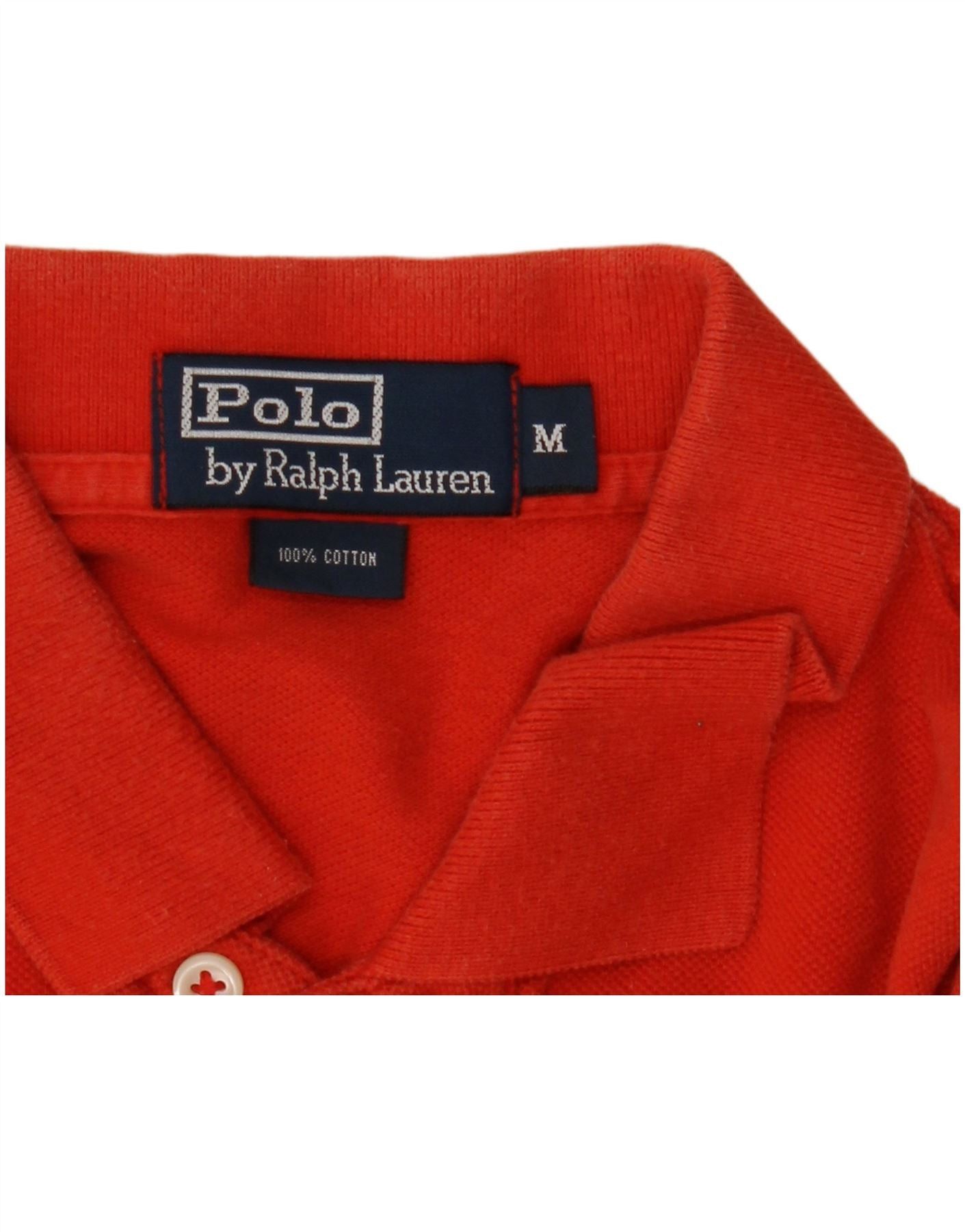 Polo Ralph Lauren Mens Polo Shirt Medium Red Cotton Size US L / EU 52-54 / 3 - 3 Thumbnail