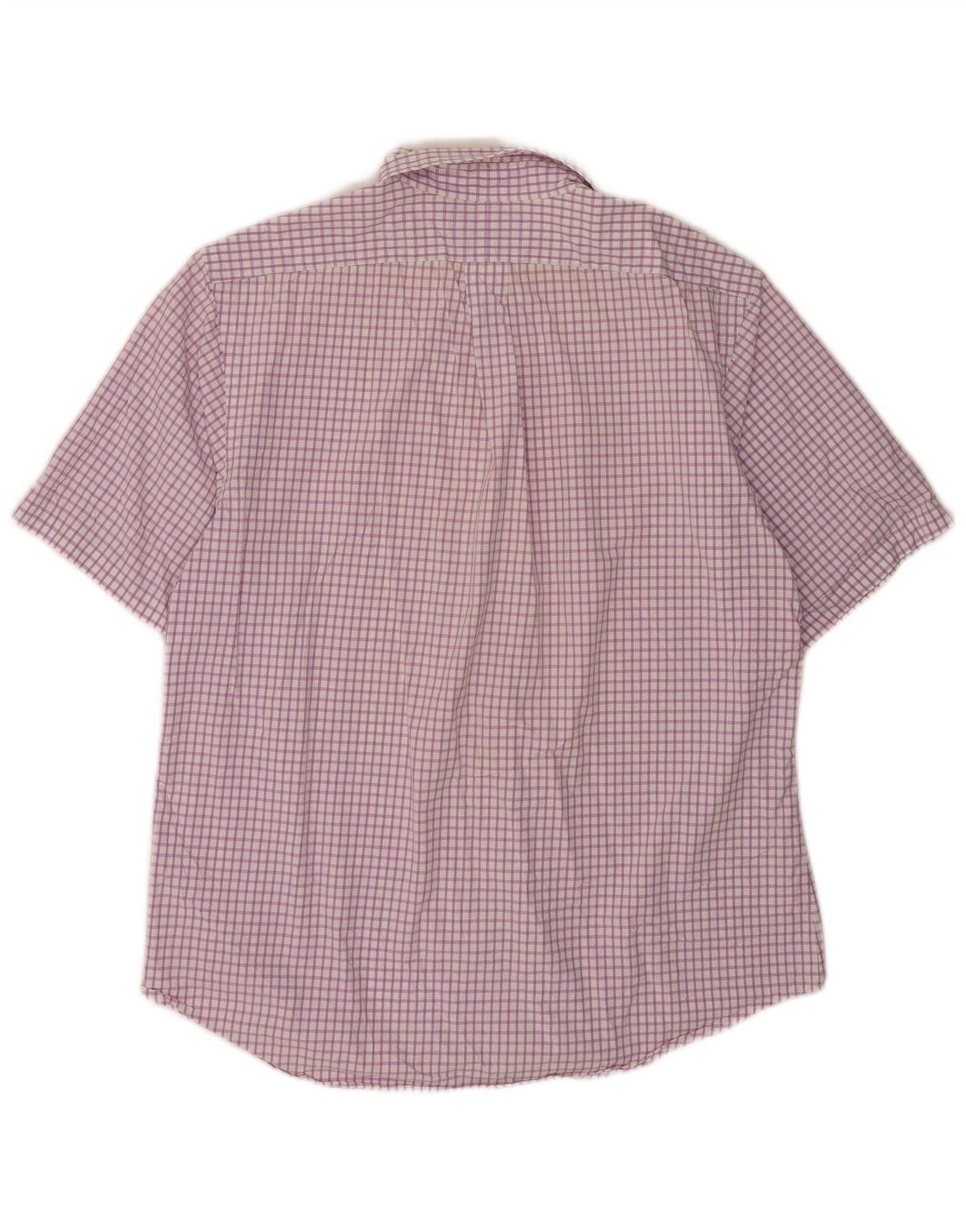 Polo Ralph Lauren Mens Short Sleeve Shirt 44 17 1/2 XL Purple Check Size US XL / EU 56 / 4 - 2 Thumbnail