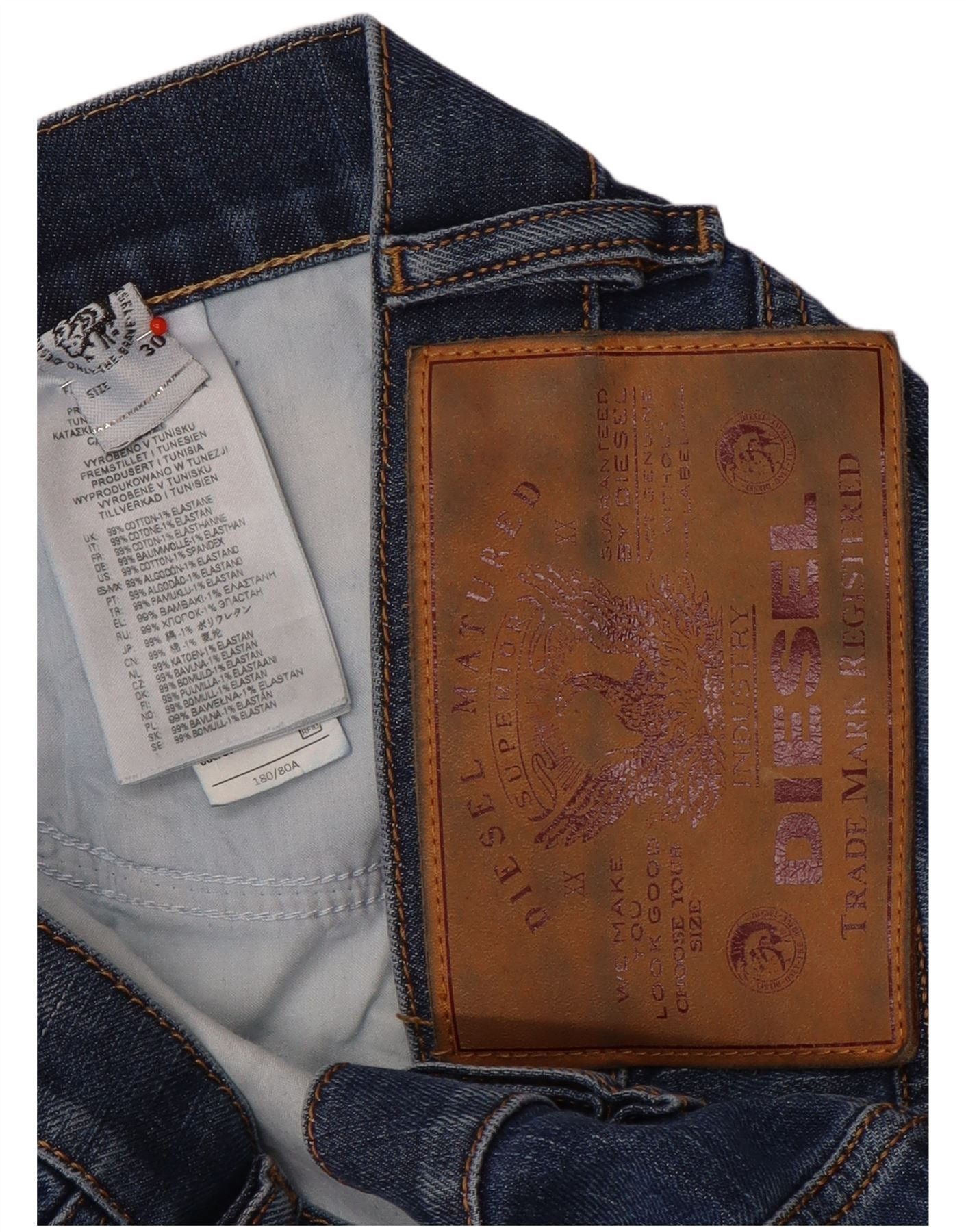 Diesel Womens Slim Jeans W30 L30 Blue Cotton Size 42" / US 20 - 3 Thumbnail