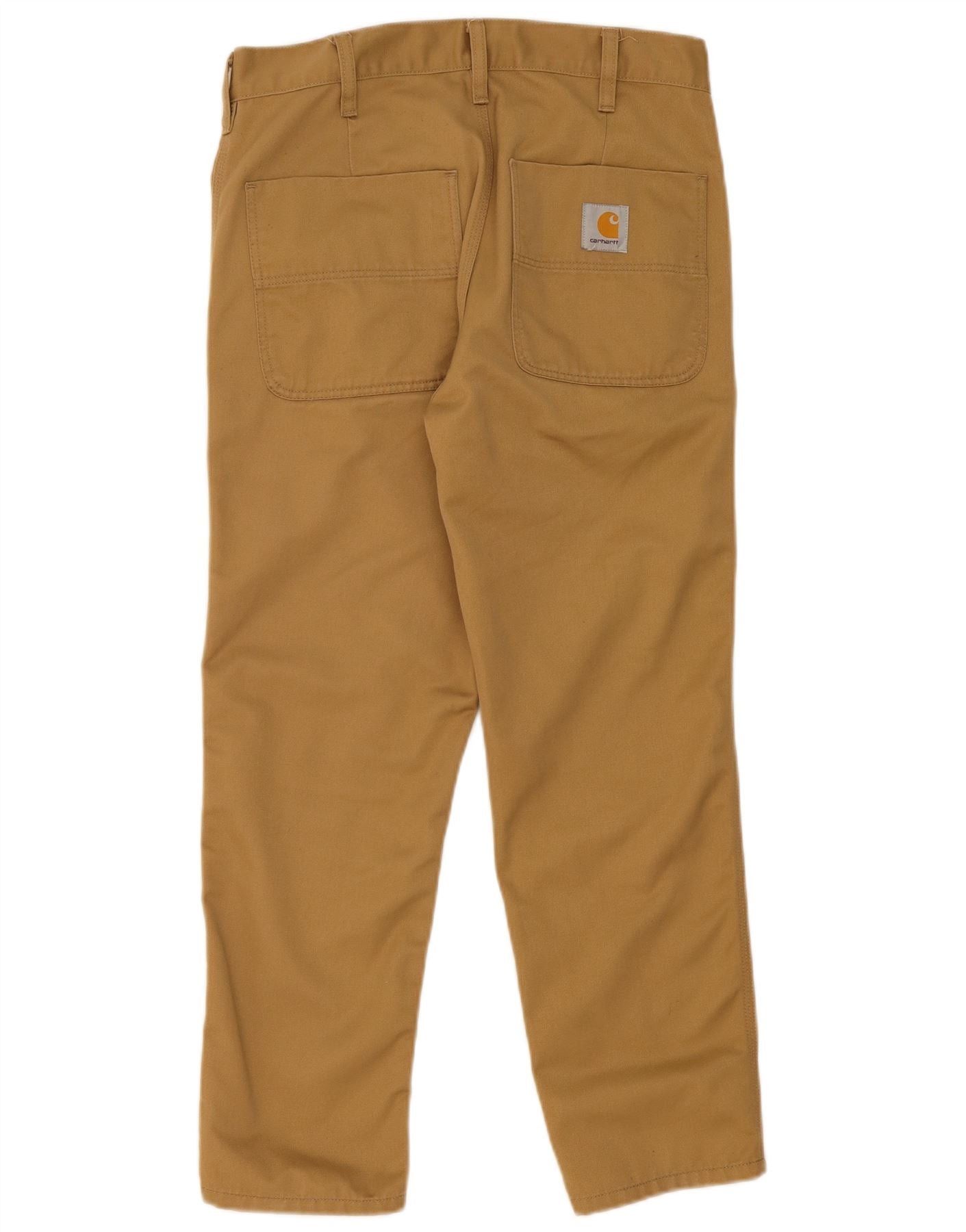 Carhartt Mens Pegged Chino Trousers W30 L27 Beige Polyester Size US 30 / EU 46 - 2 Thumbnail