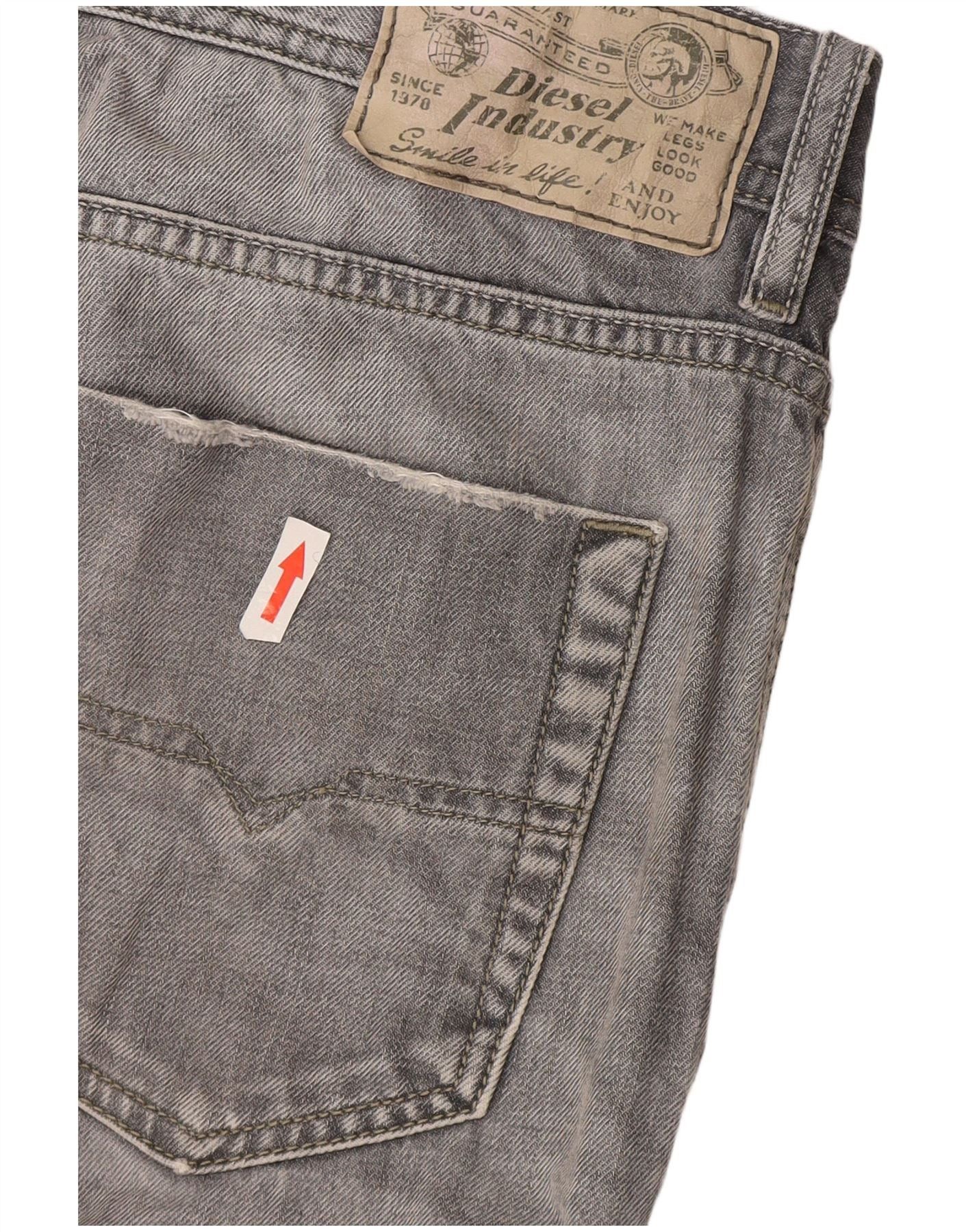 Diesel Mens Kakee Carrot Slim Jeans W32 L30 Grey Cotton Size US 32 / EU 48 - 3 Thumbnail