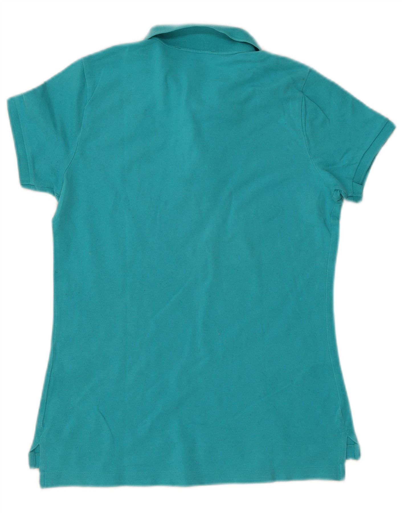 Ralph Lauren Mens Slim Fit Polo Shirt Large Turquoise Cotton Size US L / EU 52-54 / 3 - 2 Thumbnail