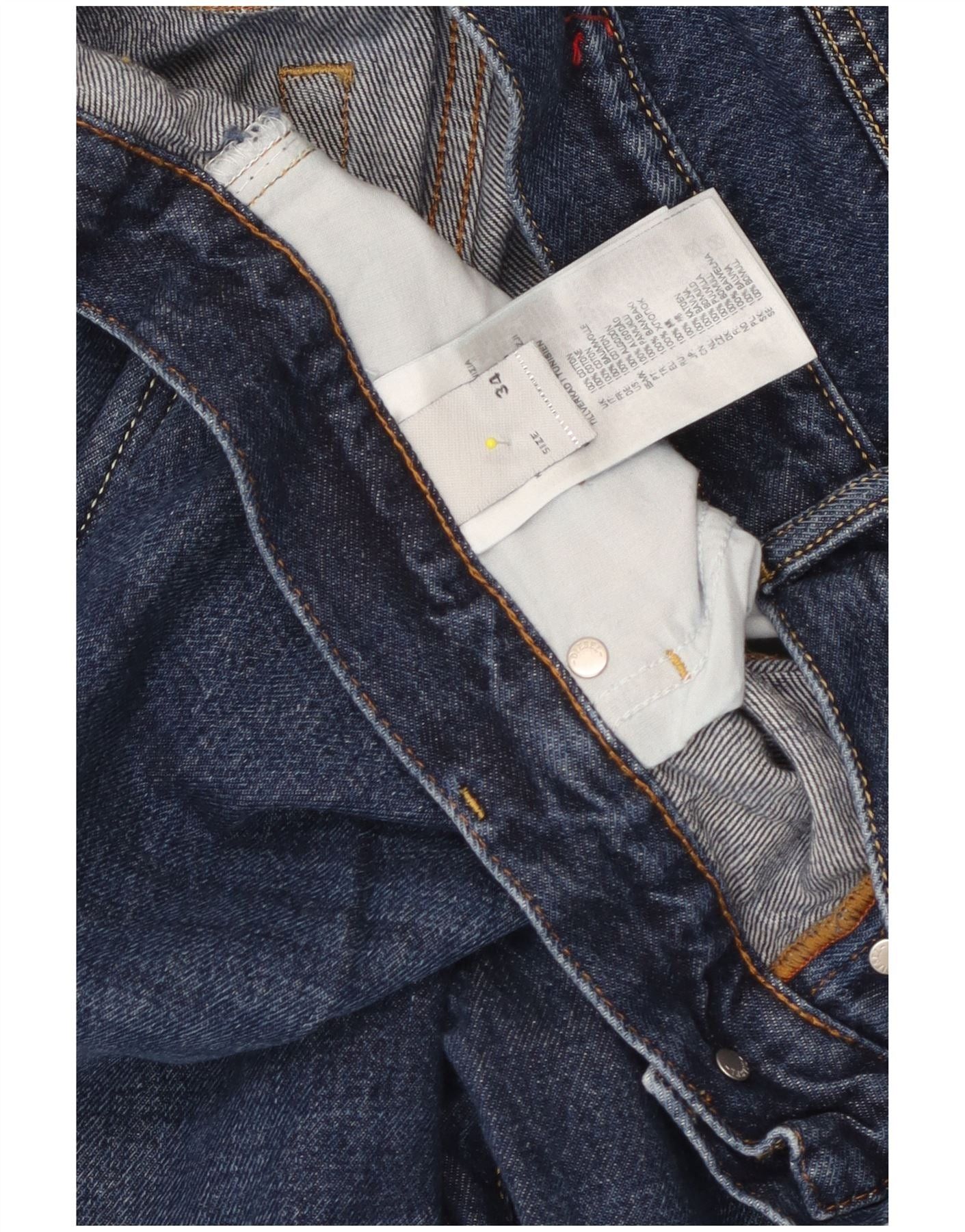 Diesel Mens Straight Jeans W34 L28 Blue Cotton Size US 34 / EU 50 - 3 Thumbnail