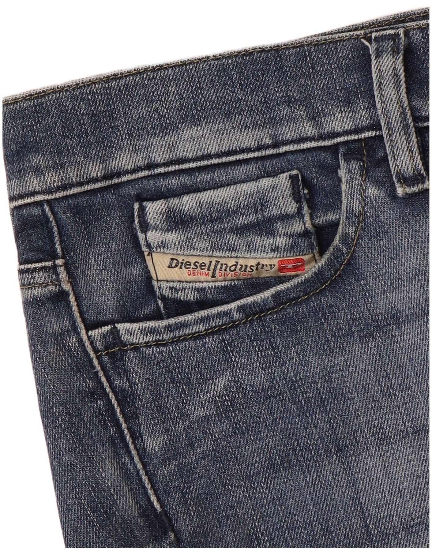 Diesel Womens Liv Straight Slim Jeans W29 L34 Blue Cotton Size 42" / US 20 - 4 Thumbnail