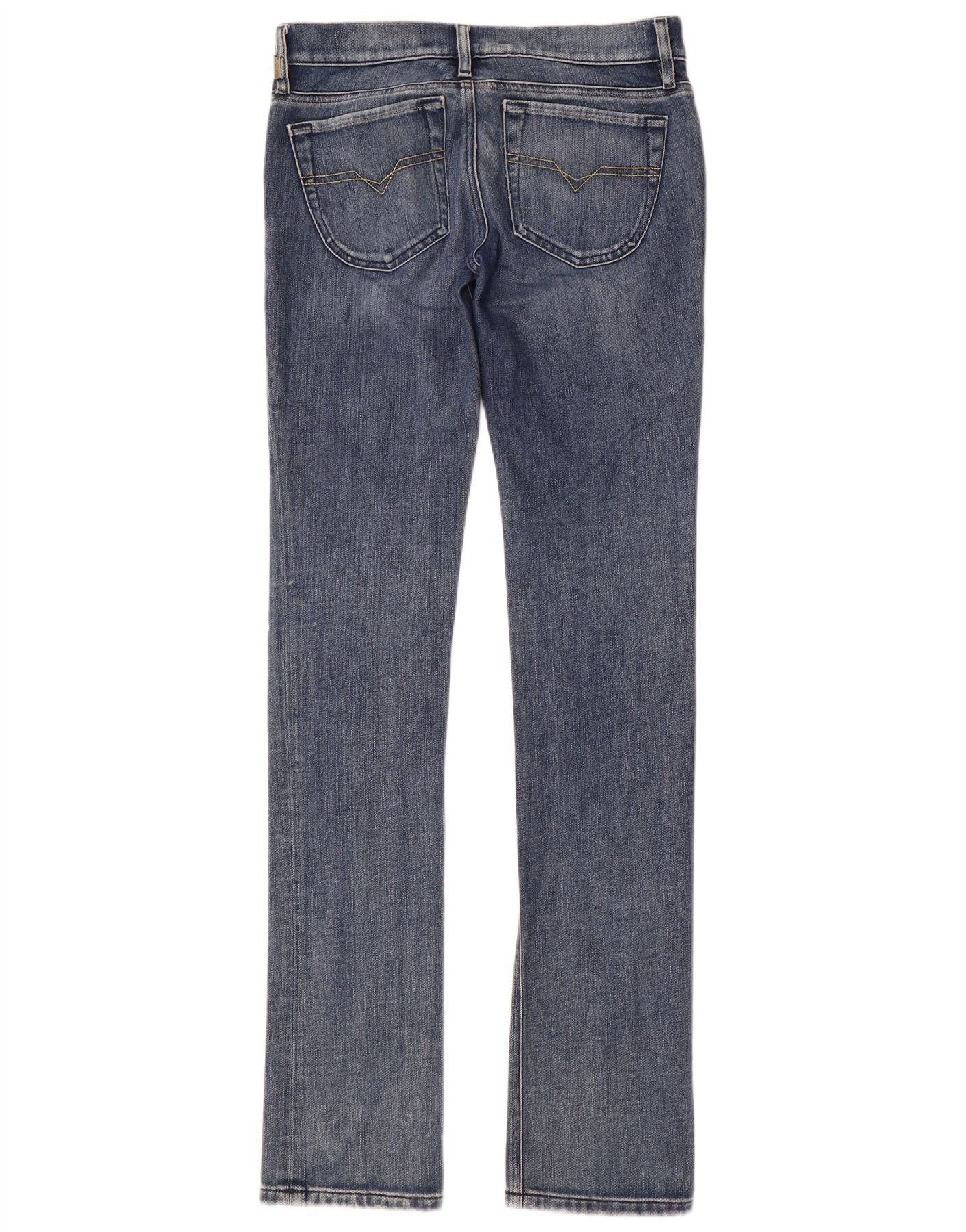 Diesel Womens Liv Straight Slim Jeans W29 L34 Blue Cotton Size 42" / US 20 - 2 Thumbnail