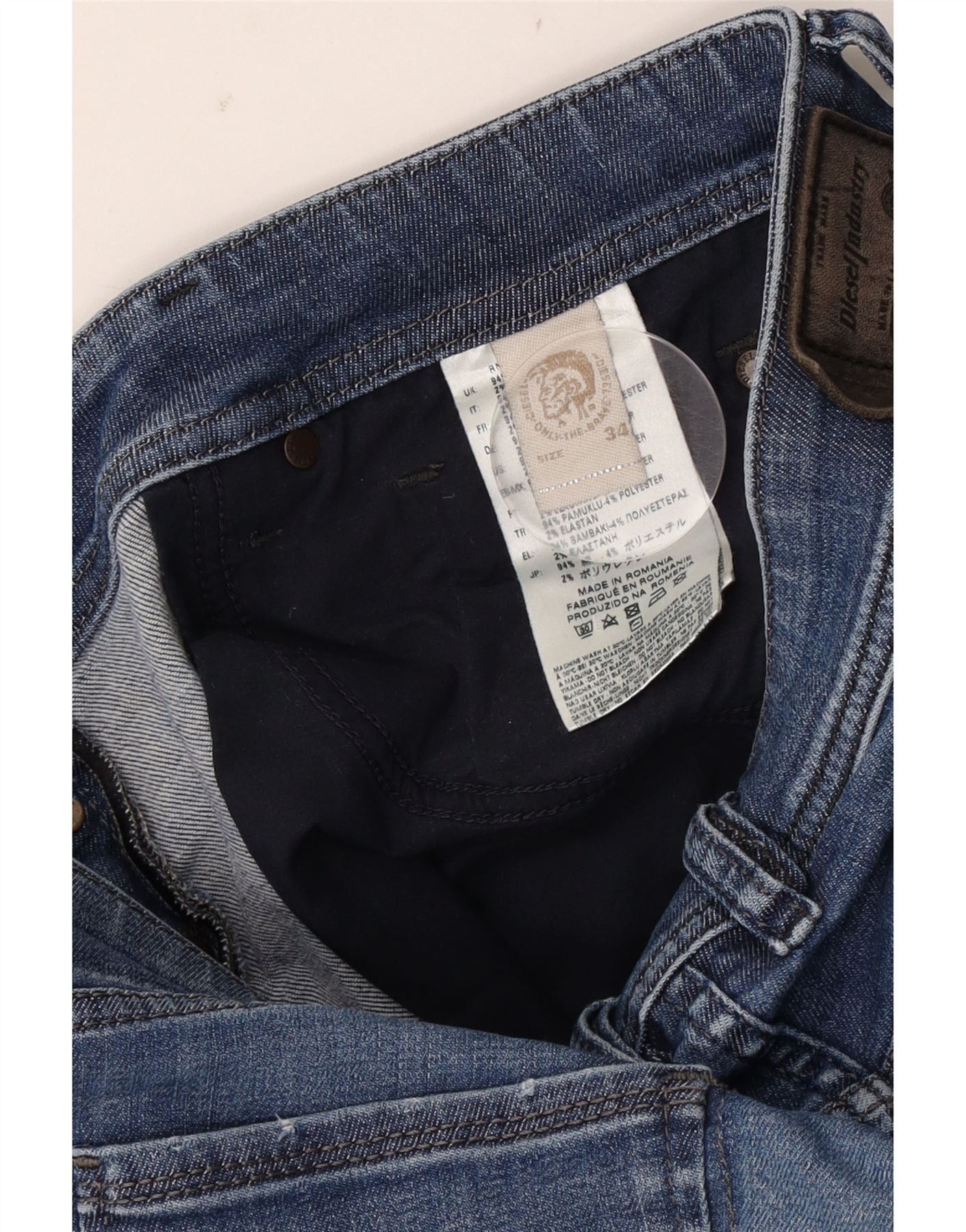 Diesel Mens Thanaz Slim Jeans W34 L30 Blue Cotton Size US 34 / EU 50 - 4 Thumbnail