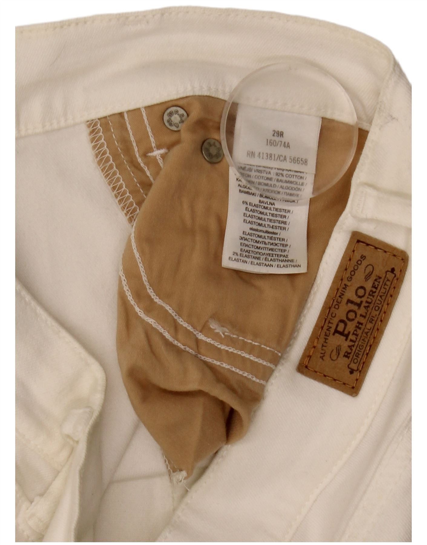 Polo Ralph Lauren Womens Skinny Jeans W29 L29 White Cotton Size 29" - 6 Thumbnail