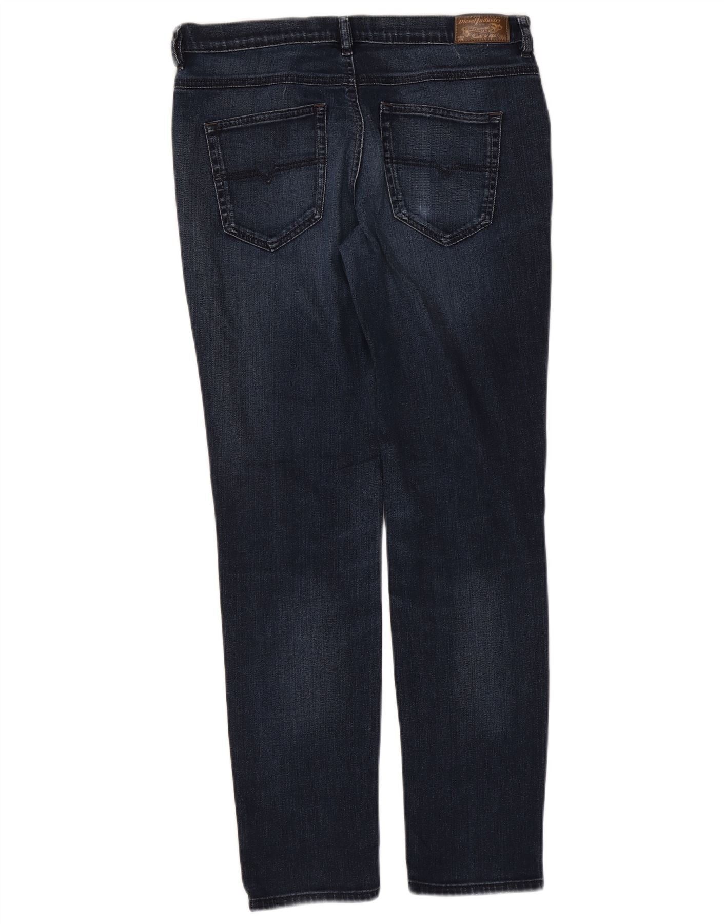 Diesel Womens Belthy Regular Slim Straight Jeans W29 L30 Navy Blue Size 42" / US 20 - 2 Thumbnail