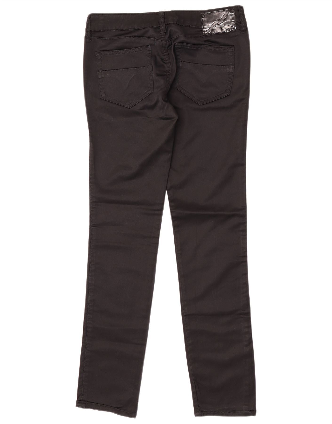 Diesel Womens Slim Casual Trousers W28 L31 Black Cotton Size 24" / US 00 / IT 34 - 2 Thumbnail