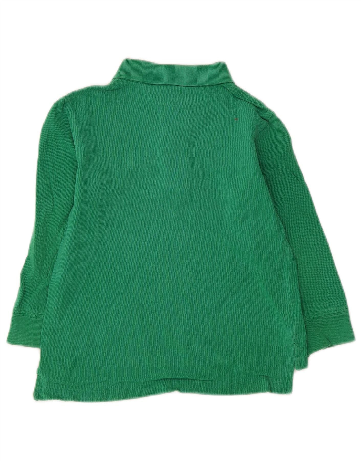 Polo Ralph Lauren Boys Long Sleeve Polo Shirt 3-4 Years Green Cotton Size XXS / US 00 / IT 34 - 2 Thumbnail