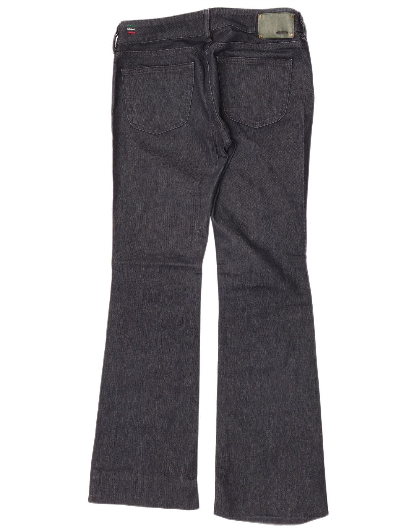 Diesel Womens Louvely Flared Jeans W30 L31 Navy Blue Cotton Size 42" / US 20 - 2 Thumbnail