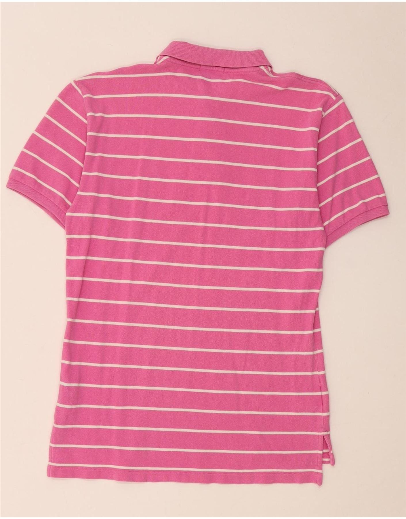 Polo Ralph Lauren Boys Polo Shirt 15-16 Years XL Pink Striped Cotton Size ONE SIZE - 2 Thumbnail