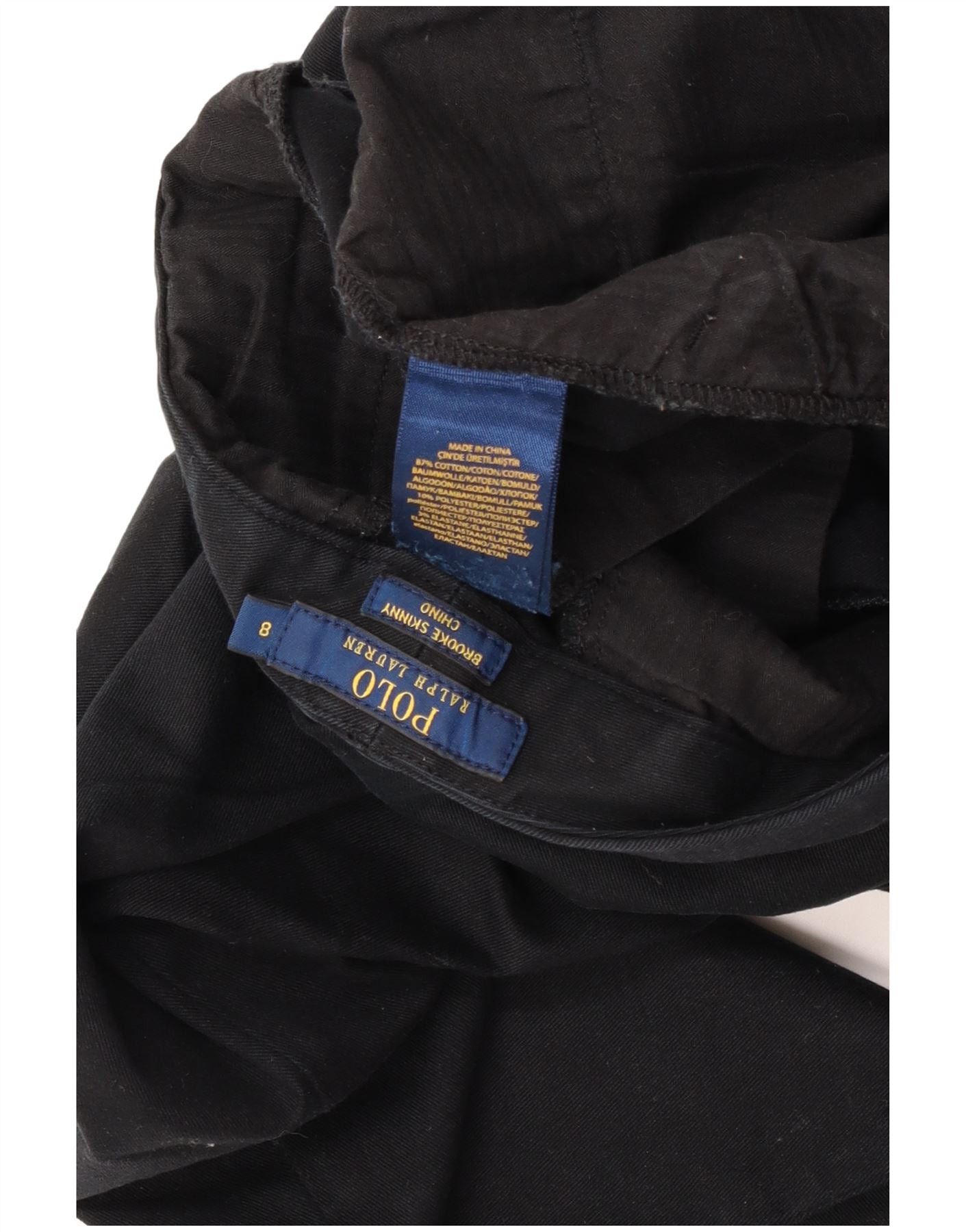 Polo Ralph Lauren Womens Skinny Chino Trousers US 8 Medium W30 L29 Black Size 27" / US 4 / IT 40 - 3 Thumbnail