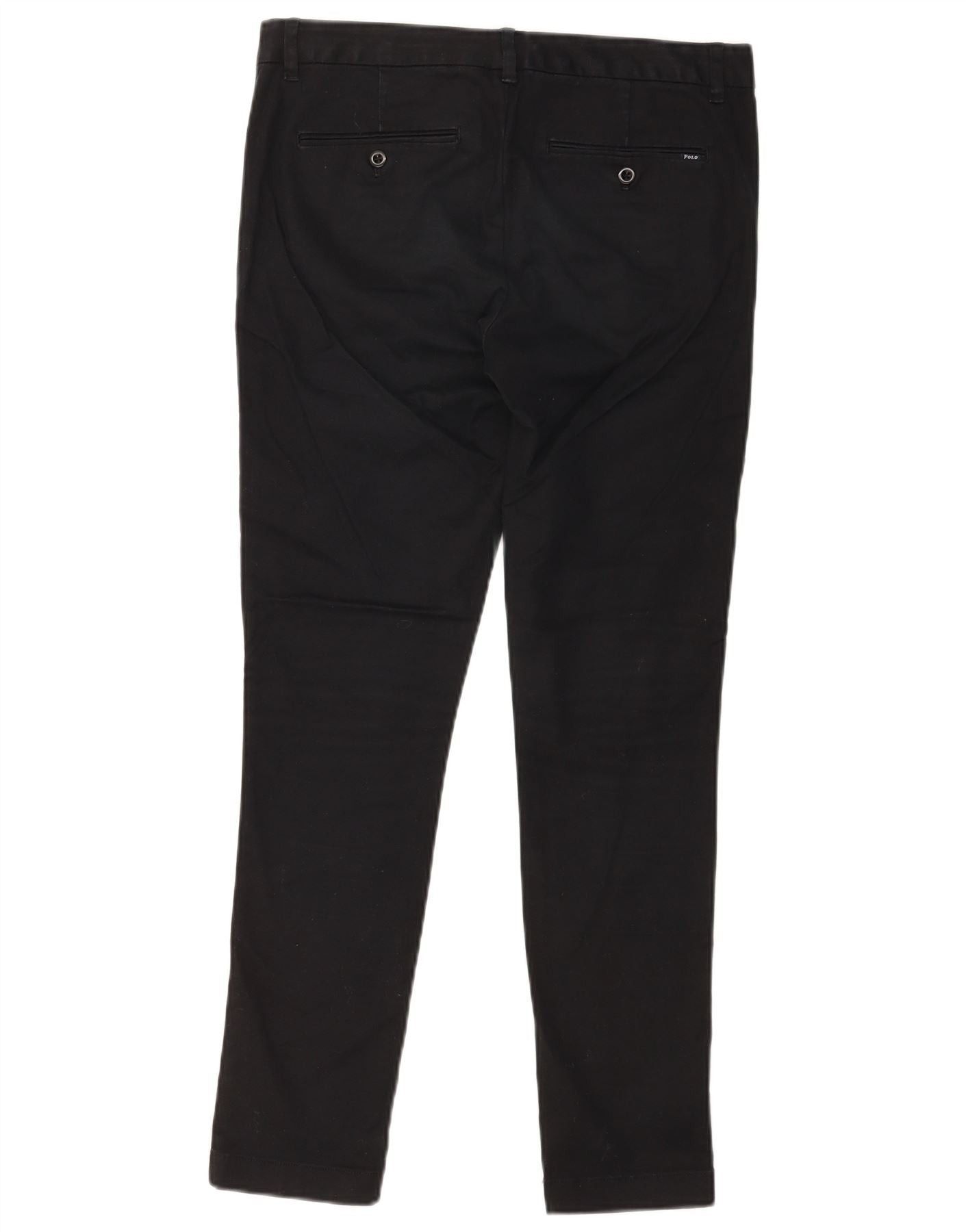 Polo Ralph Lauren Womens Skinny Chino Trousers US 8 Medium W30 L29 Black Size 27" / US 4 / IT 40 - 2 Thumbnail