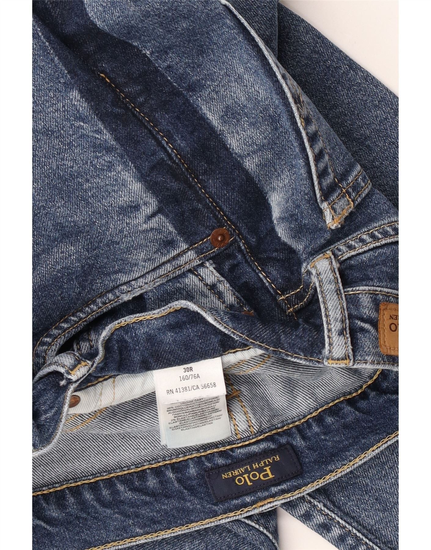 Polo Ralph Lauren Womens Straight Jeans W30 L27 Blue Cotton Size 42" / US 20 - 3 Thumbnail