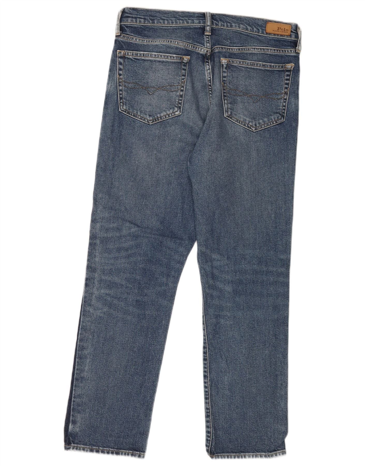 Polo Ralph Lauren Womens Straight Jeans W30 L27 Blue Cotton Size 42" / US 20 - 2 Thumbnail