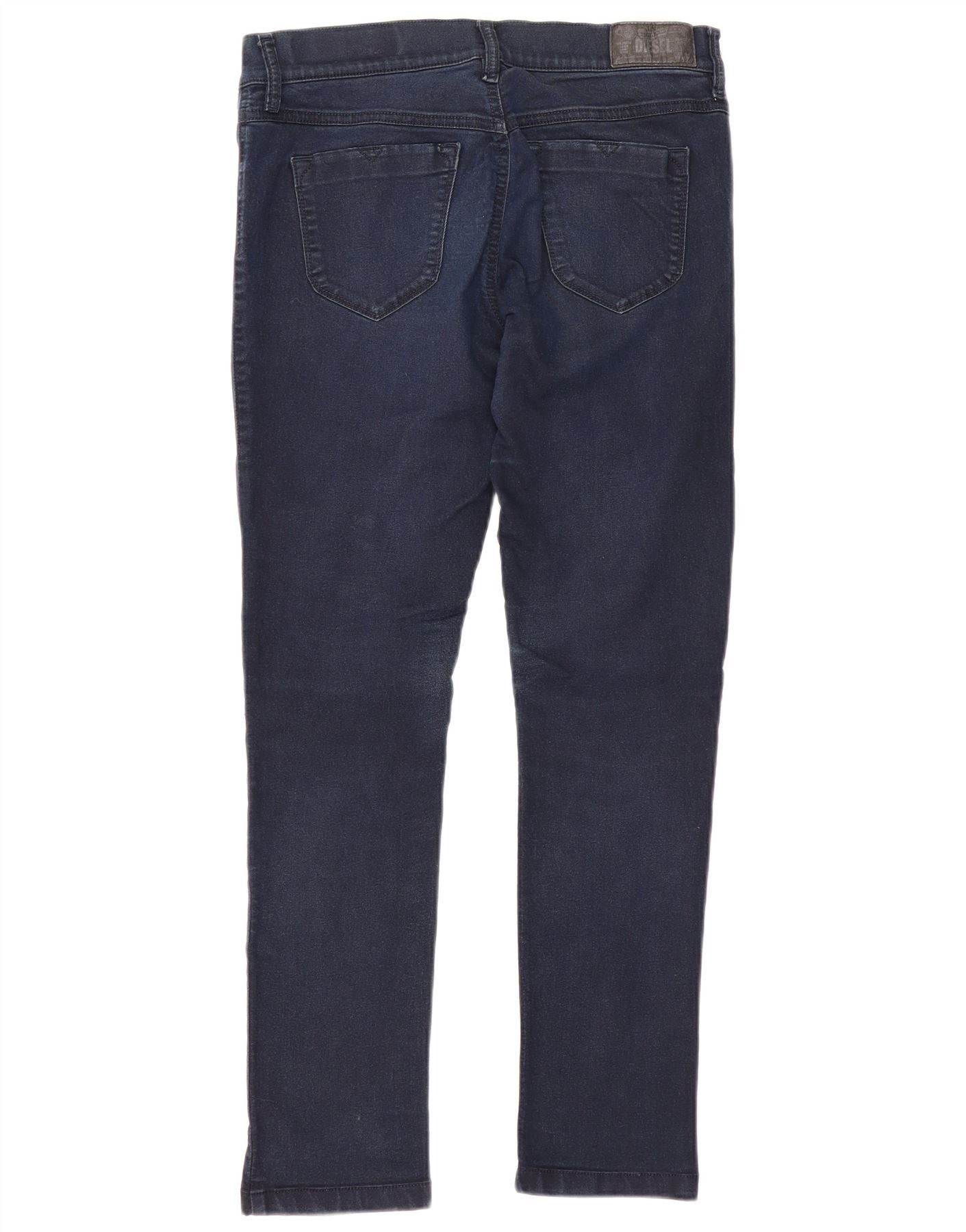 Diesel Womens Slim Jeans W32 L28 Navy Blue Cotton Size 24" / US 00 / IT 34 - 2 Thumbnail