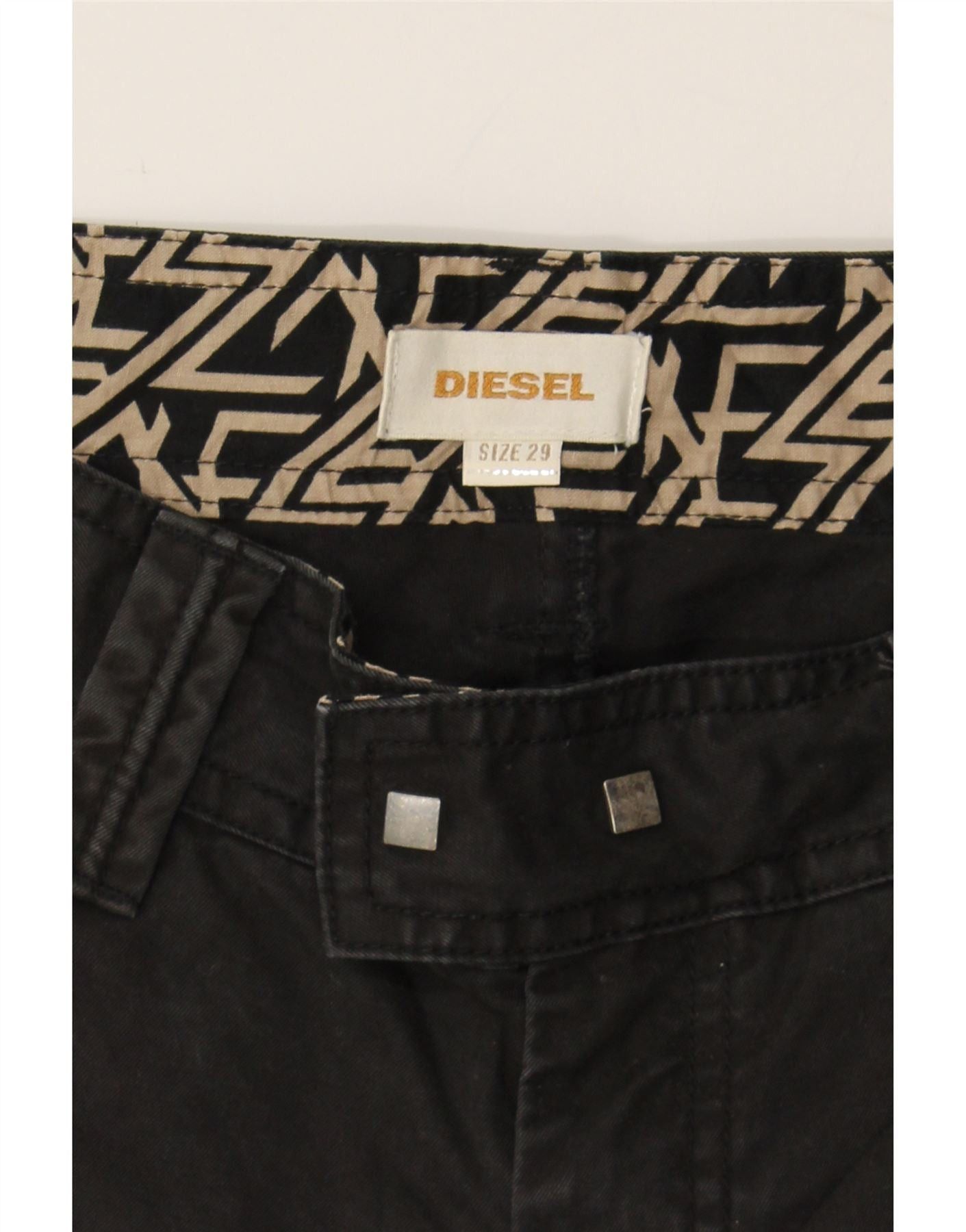 Diesel Womens Low Waist Slim Casual Trousers W29 L31 Black Size 42" / US 20 - 5 Thumbnail