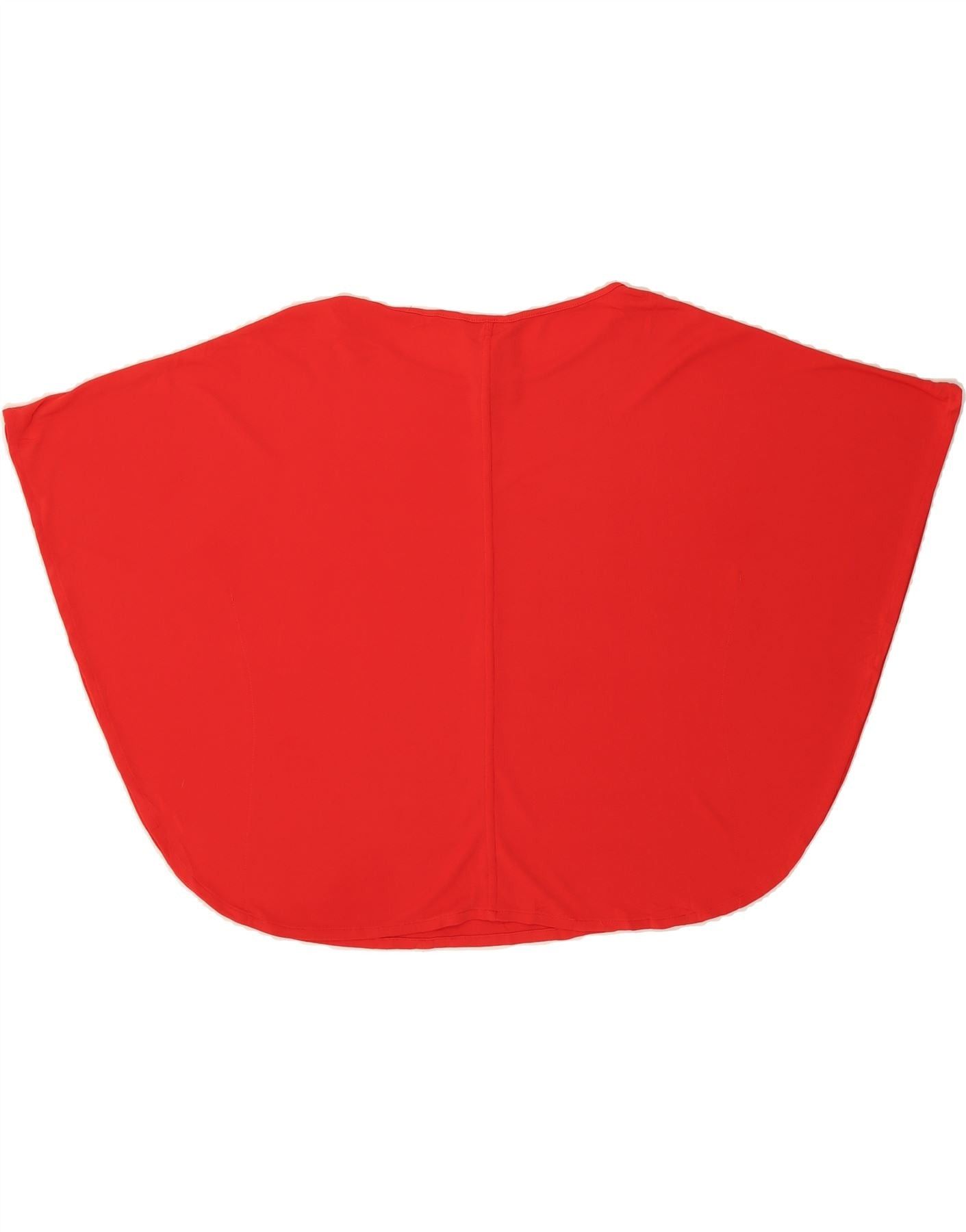Ralph Lauren Womens Poncho Blouse Top UK 14 Medium Red Polyester Size M / US 6-8 / IT 42-44 - 2 Thumbnail