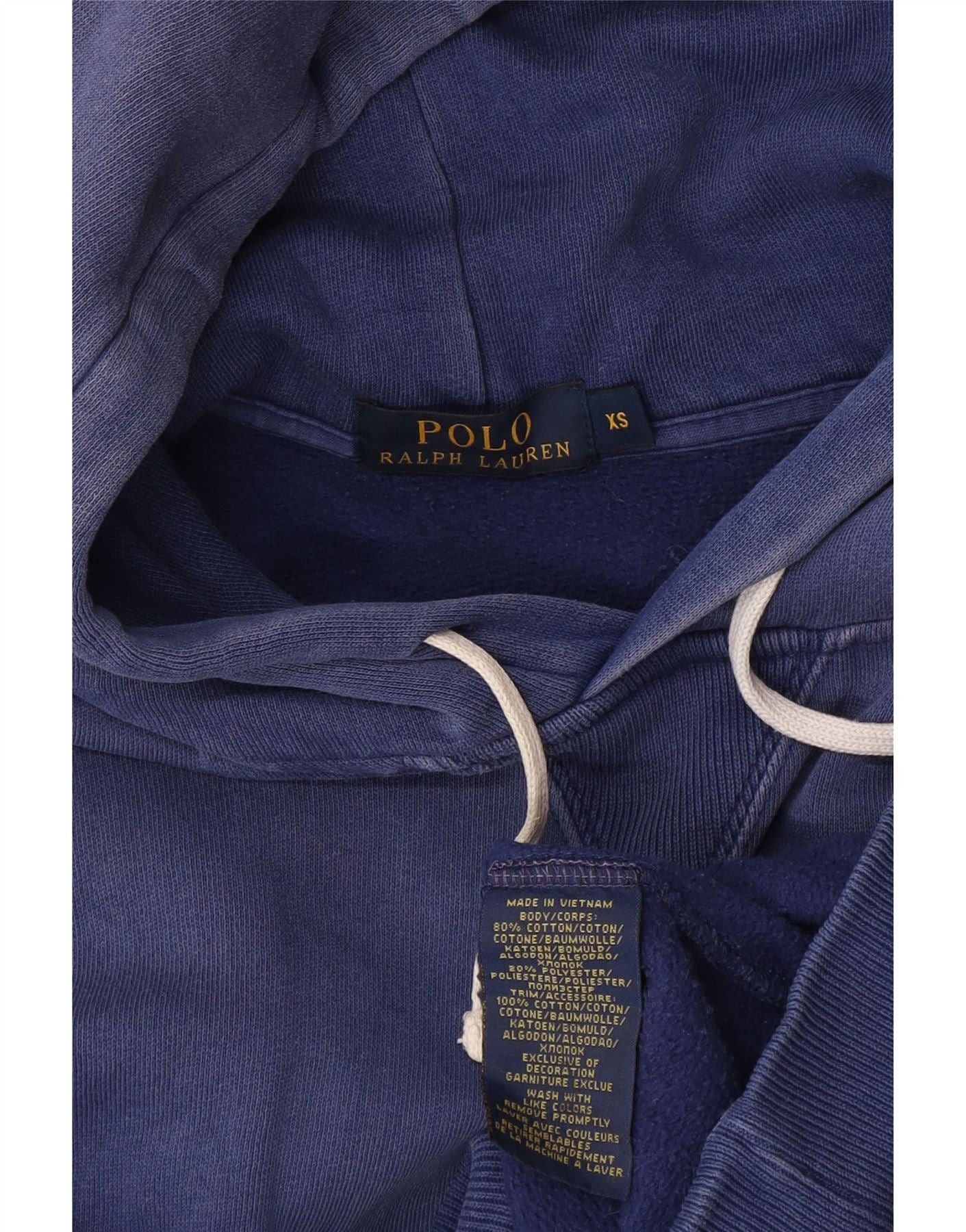 Polo Ralph Lauren Womens Overd Hoodie Jumper UK 6 XS Navy Blue Cotton Size S / US 4 / IT 40 - 5 Thumbnail