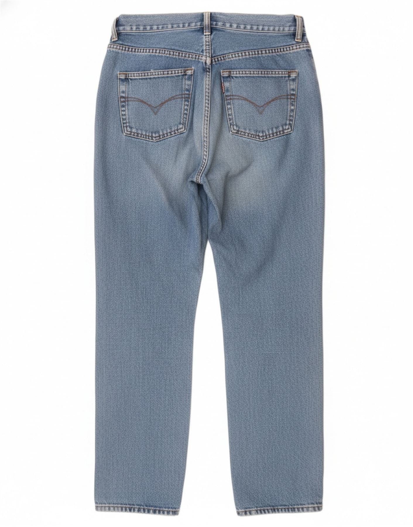 Diesel Mens High Waist Tapered Jeans W33 L29 Blue Cotton Size US 33 - 2 Thumbnail