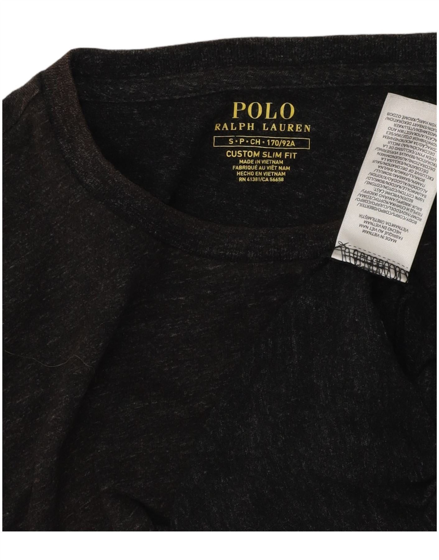Polo Ralph Lauren Mens Custom Slim Fit T-Shirt Top Small Grey Flecked Size US S / EU 44-46 / 1 - 3 Thumbnail