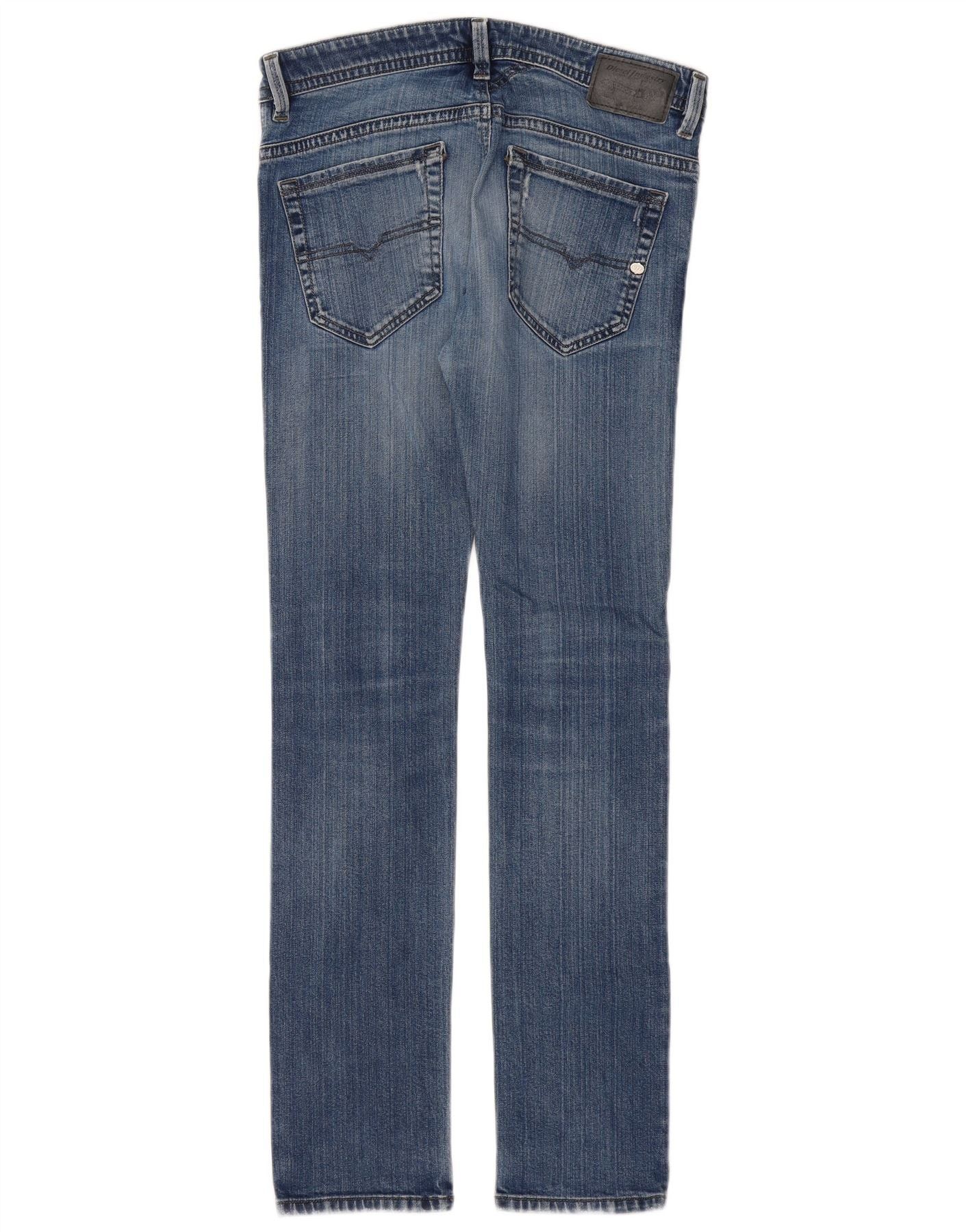Diesel Womens Thavar Slim Skinny Jeans W31 L32 Blue Cotton Size 42" / US 20 - 2 Thumbnail