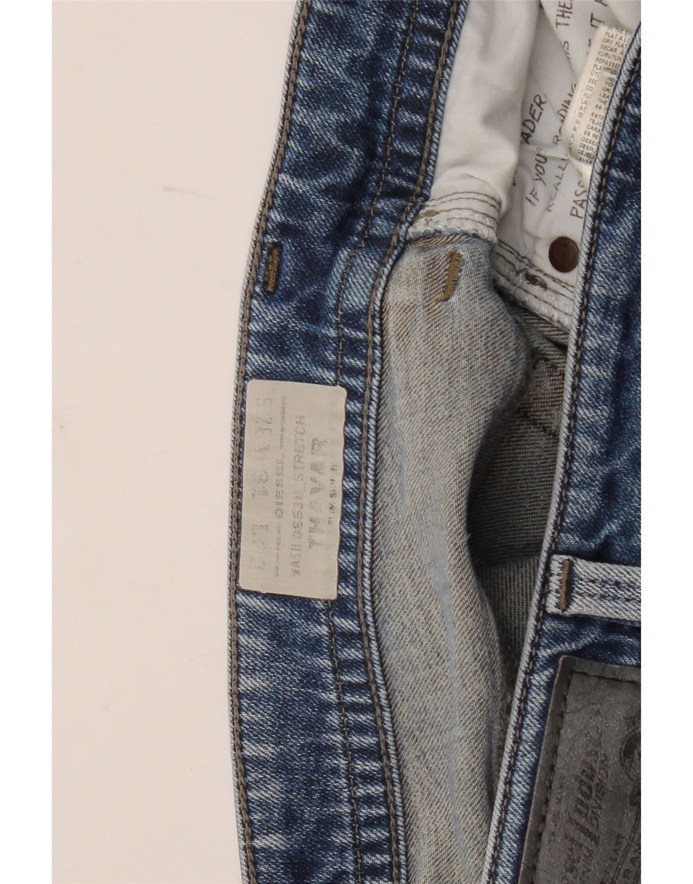 Diesel Womens Thavar Slim Skinny Jeans W31 L32 Blue Cotton Size 42" / US 20 - 3 Thumbnail