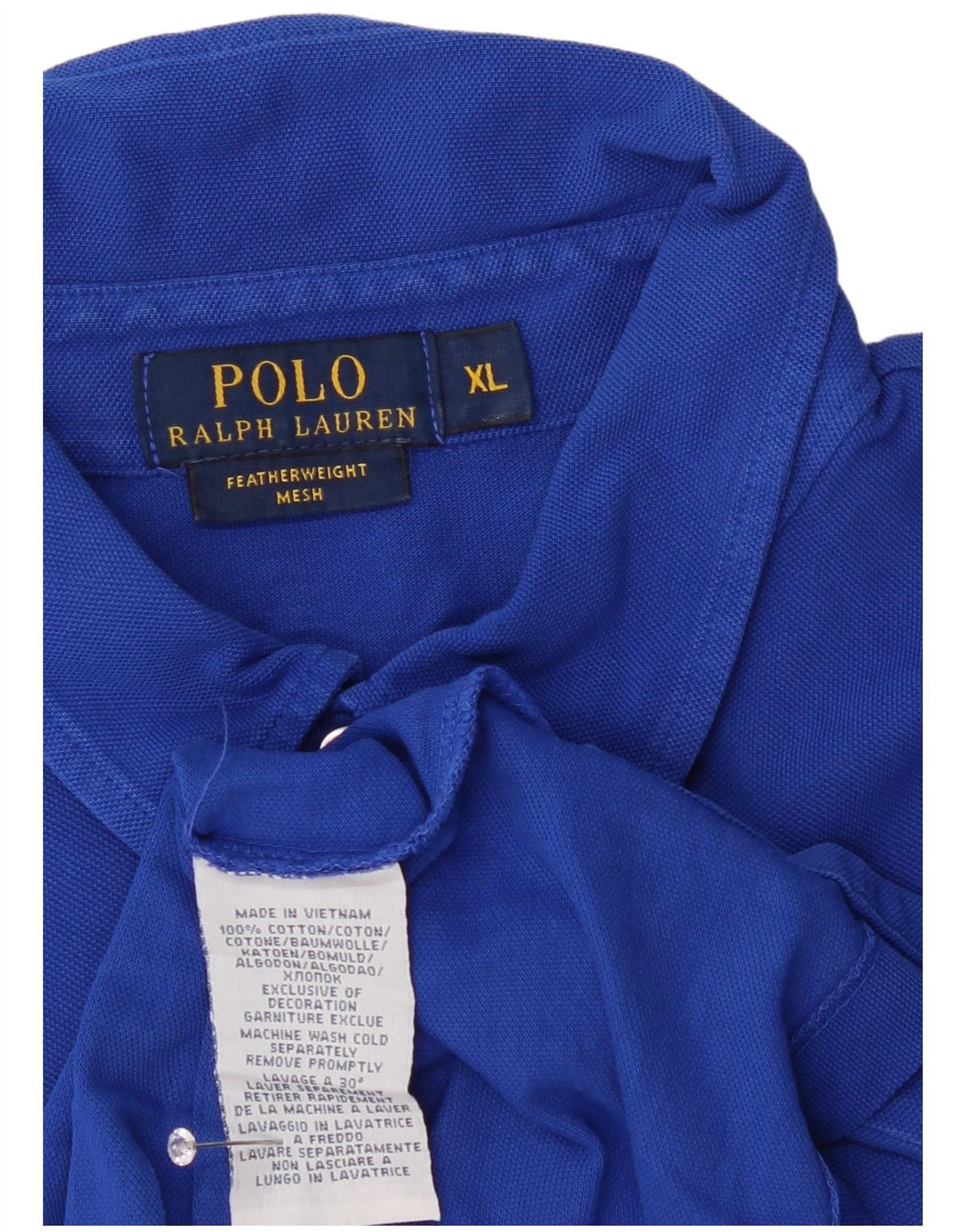 Polo Ralph Lauren Mens Polo Shirt XL Blue Cotton Size US L / EU 52-54 / 3 - 4 Thumbnail