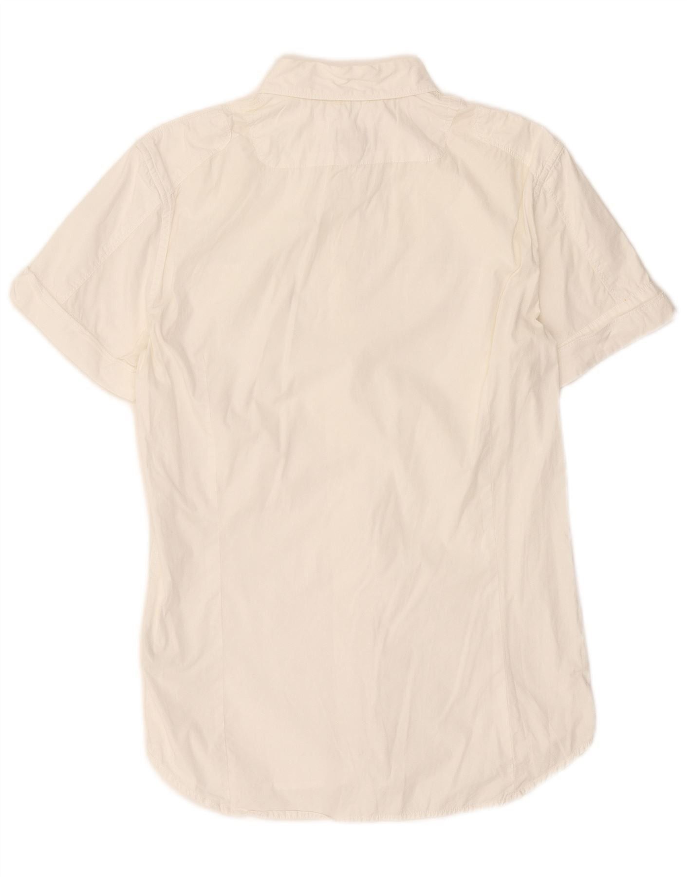 Diesel Mens Short Sleeve Shirt Medium White Cotton Size US M / EU 48-50 / 2 - 2 Thumbnail